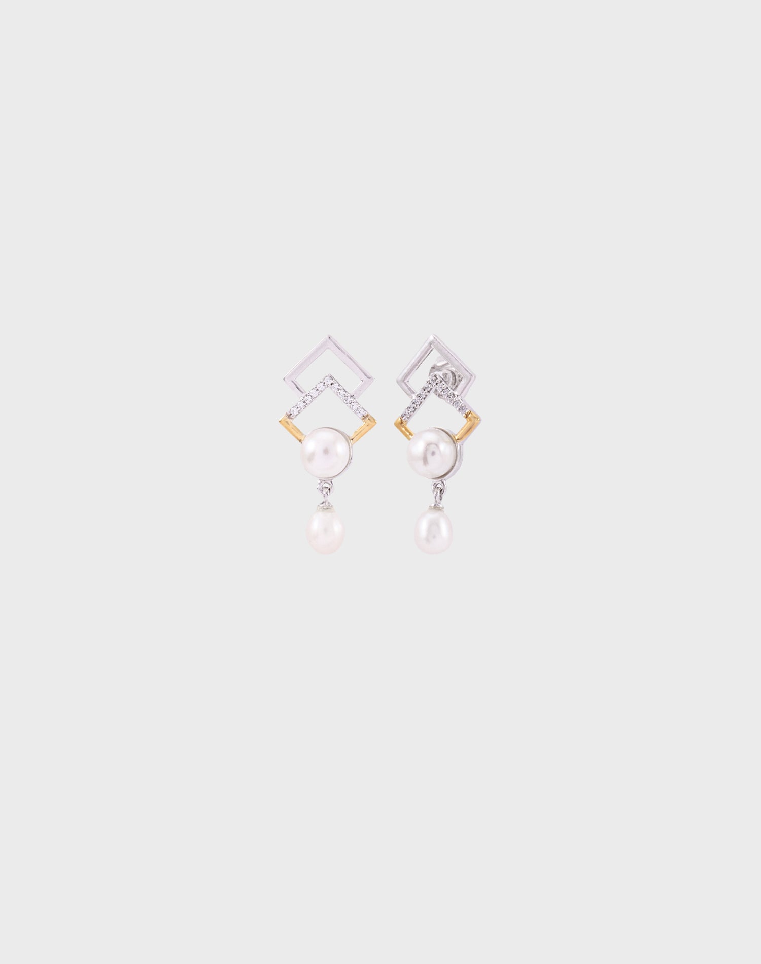 Silver Aurora Drop Pearl Earrings