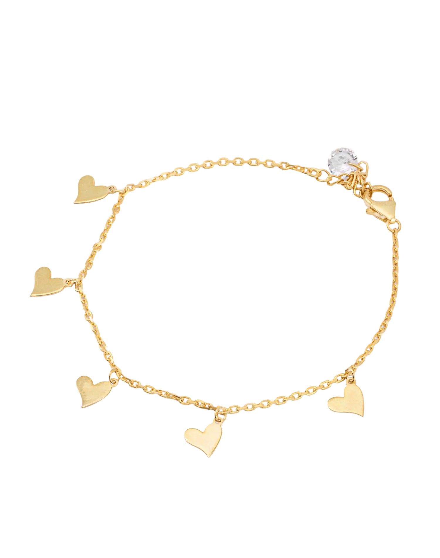 Gold Falling In Love Charm Bracelet