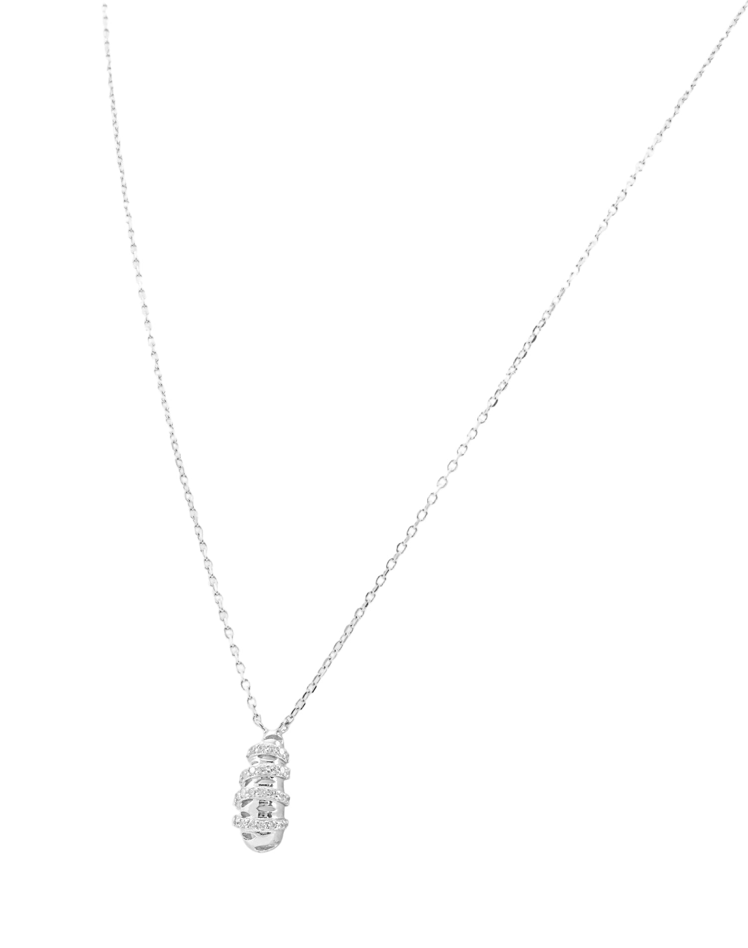 Silver Droplet Pendant Chain