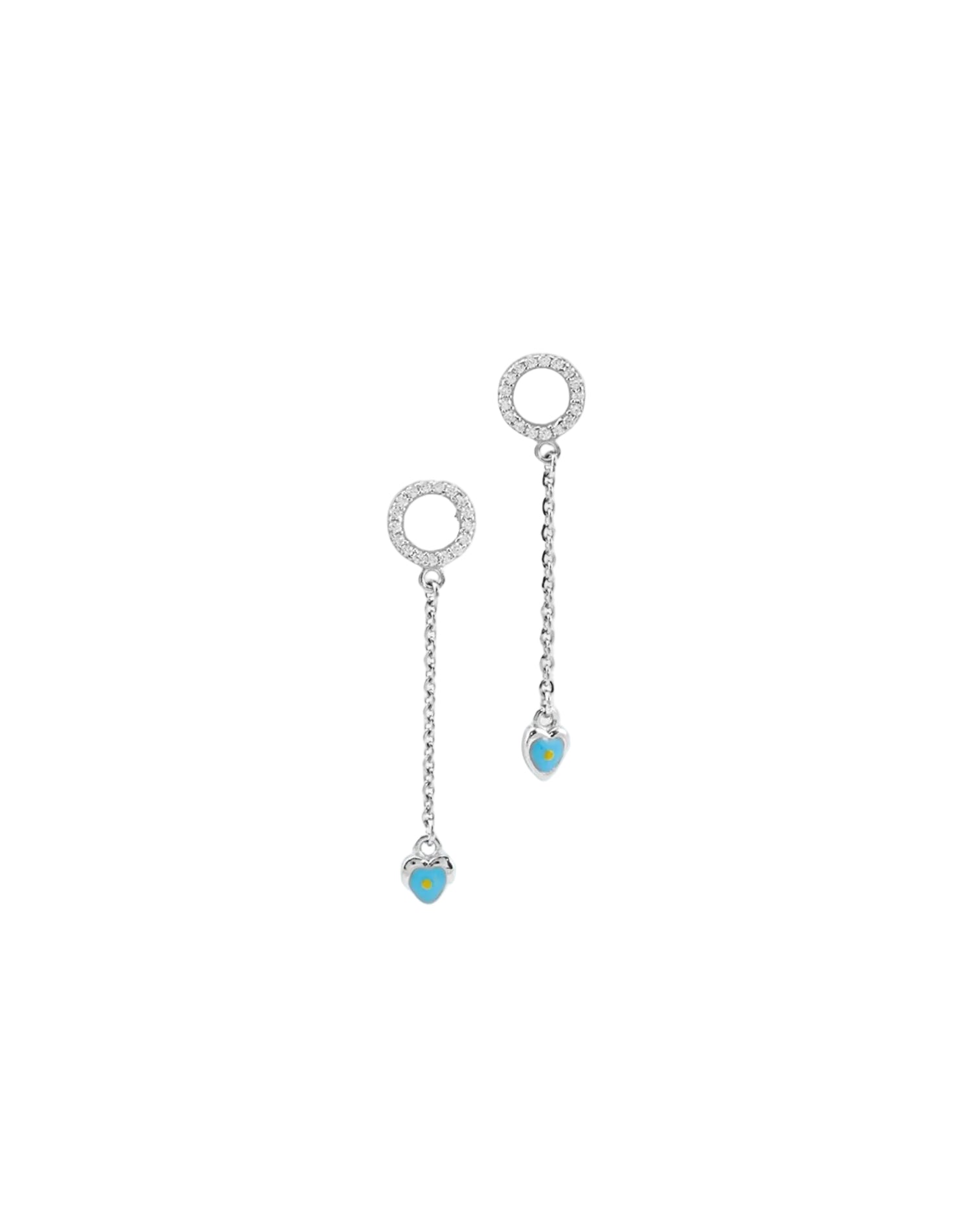 Silver Love Luck Enamel Pendant Set
