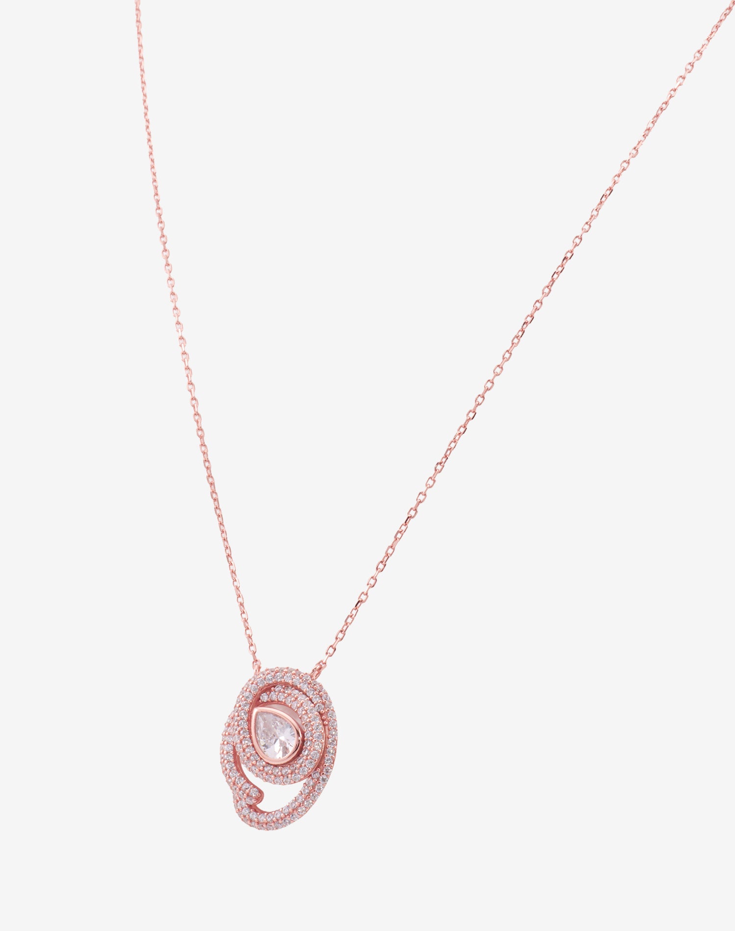 Rose Majestic Pear Pendant Chain