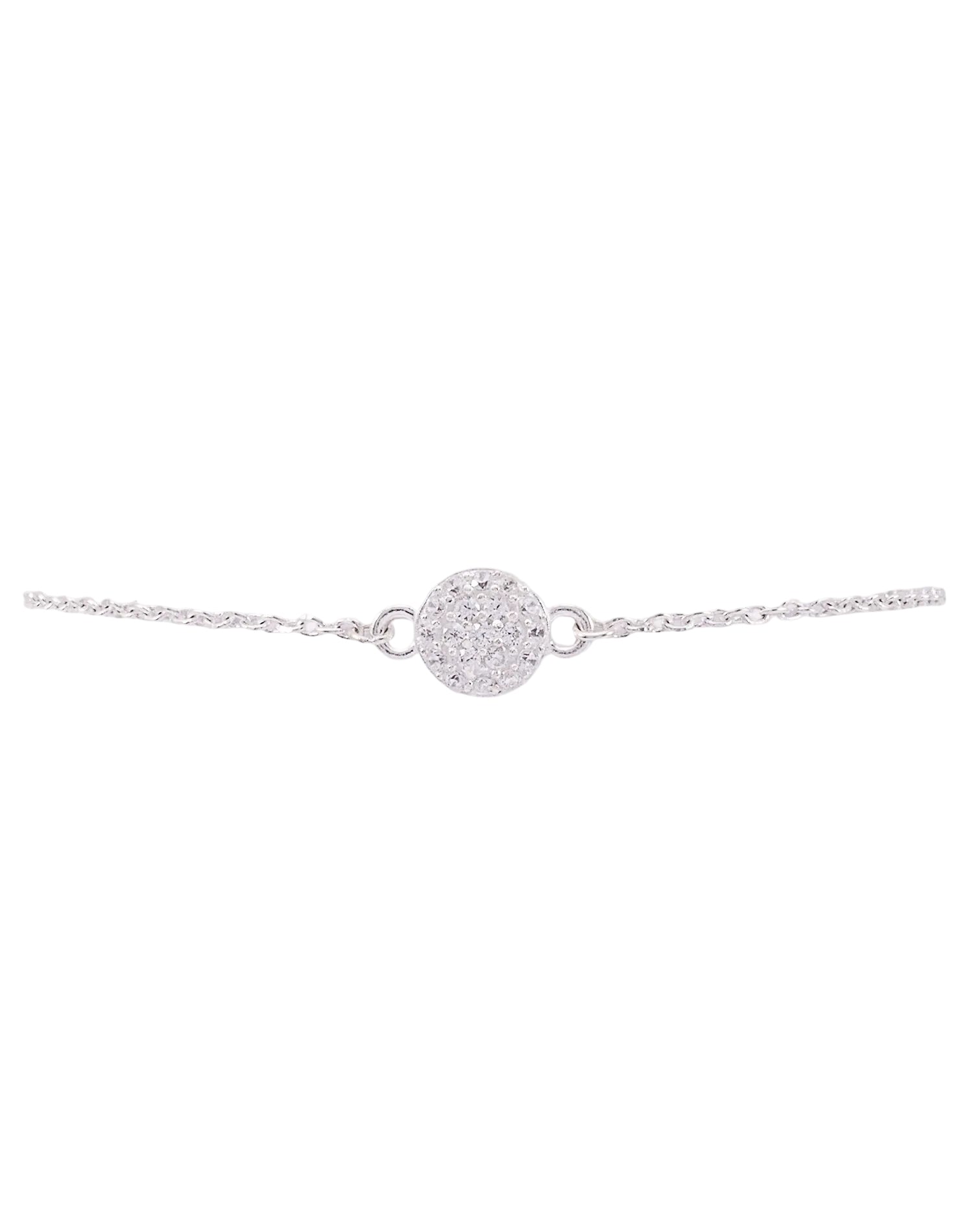 Silver Sparkling Dome Bracelet
