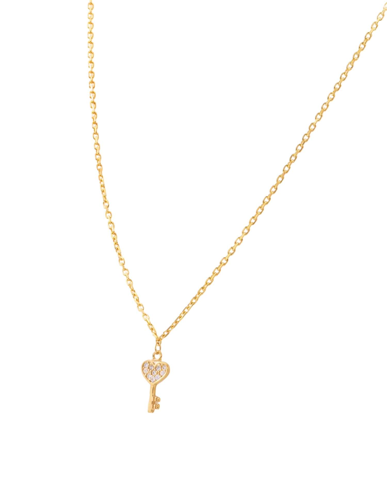 Gold Secret Key Pendant Chain