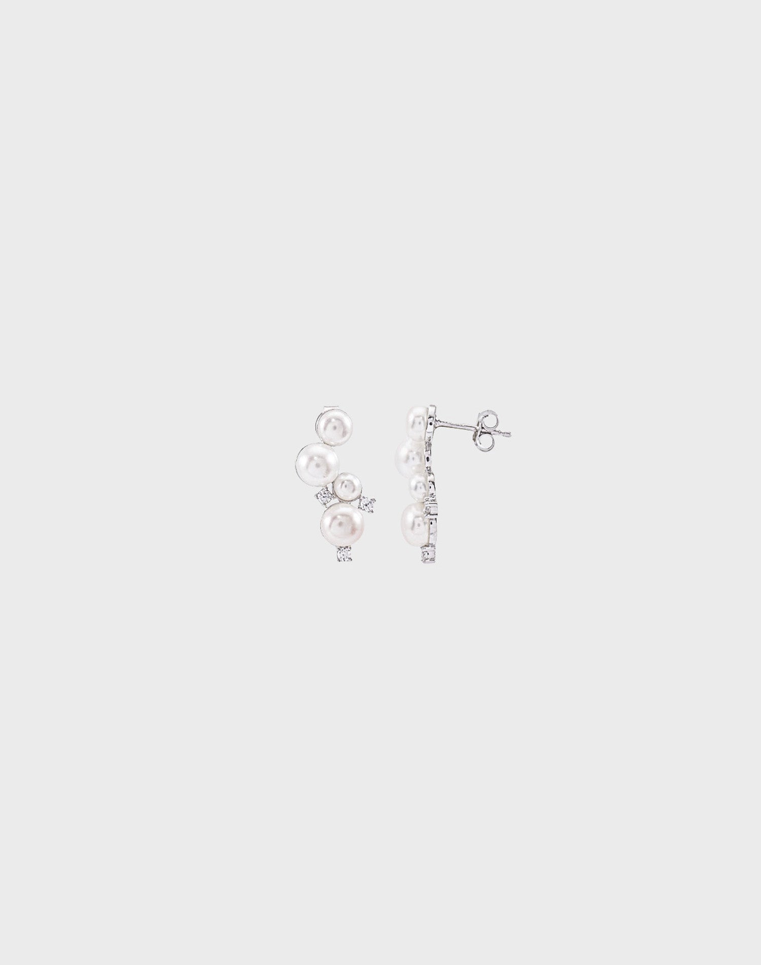 Silver Harmony Pearl Earrings