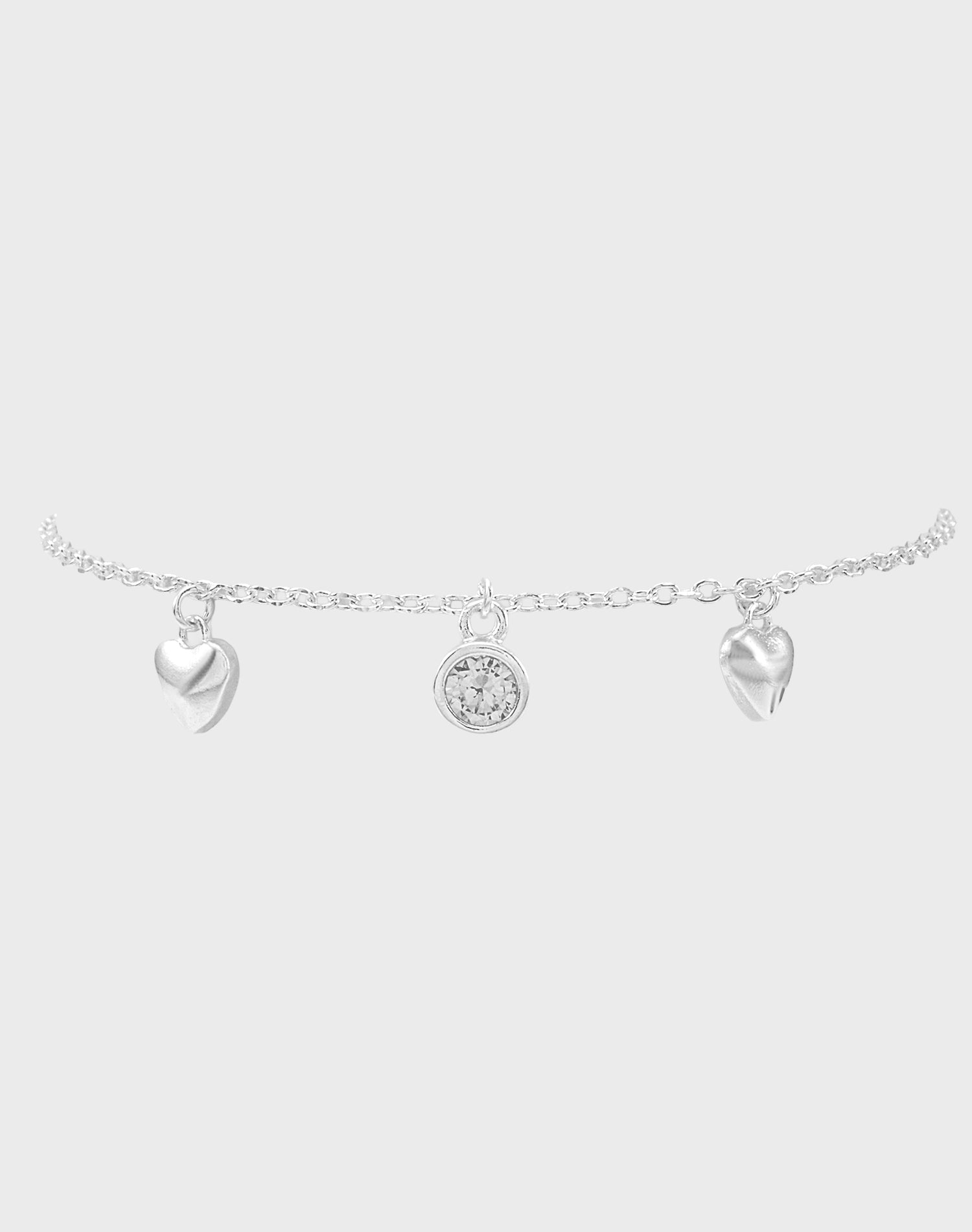 Silver Love at First Charm Bracelet