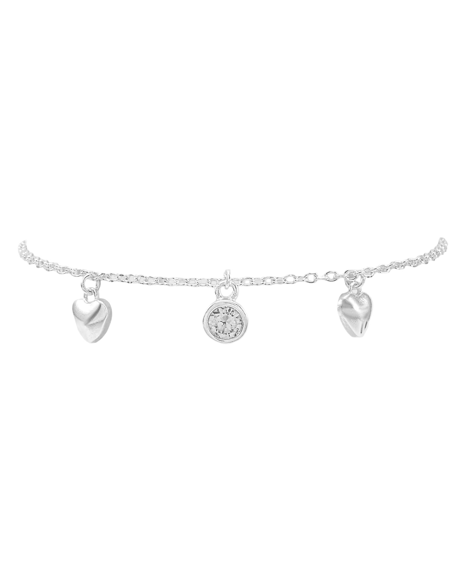 Silver Love at First Charm Bracelet