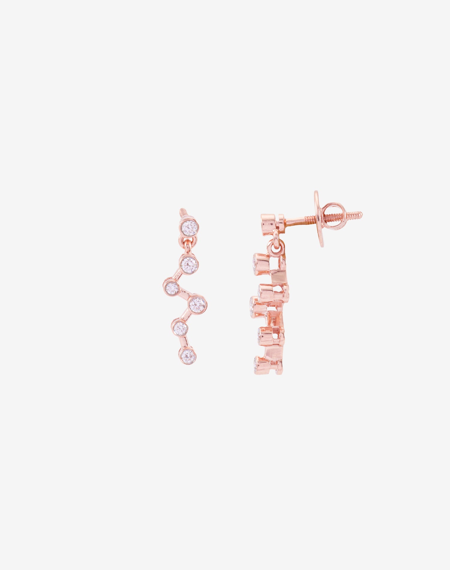 Rose Stargaze Lab Grown Diamond Earrings