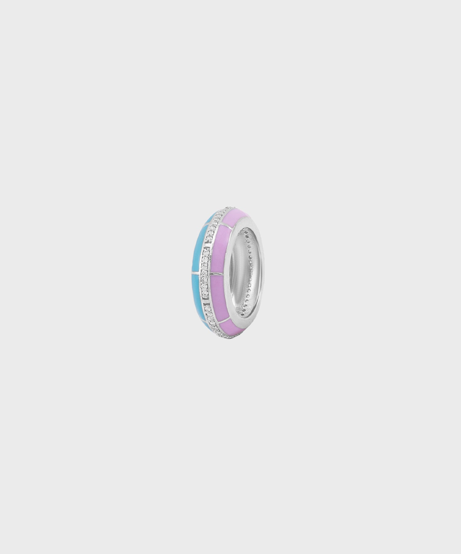 Silver Bubblegum Enamel Ring