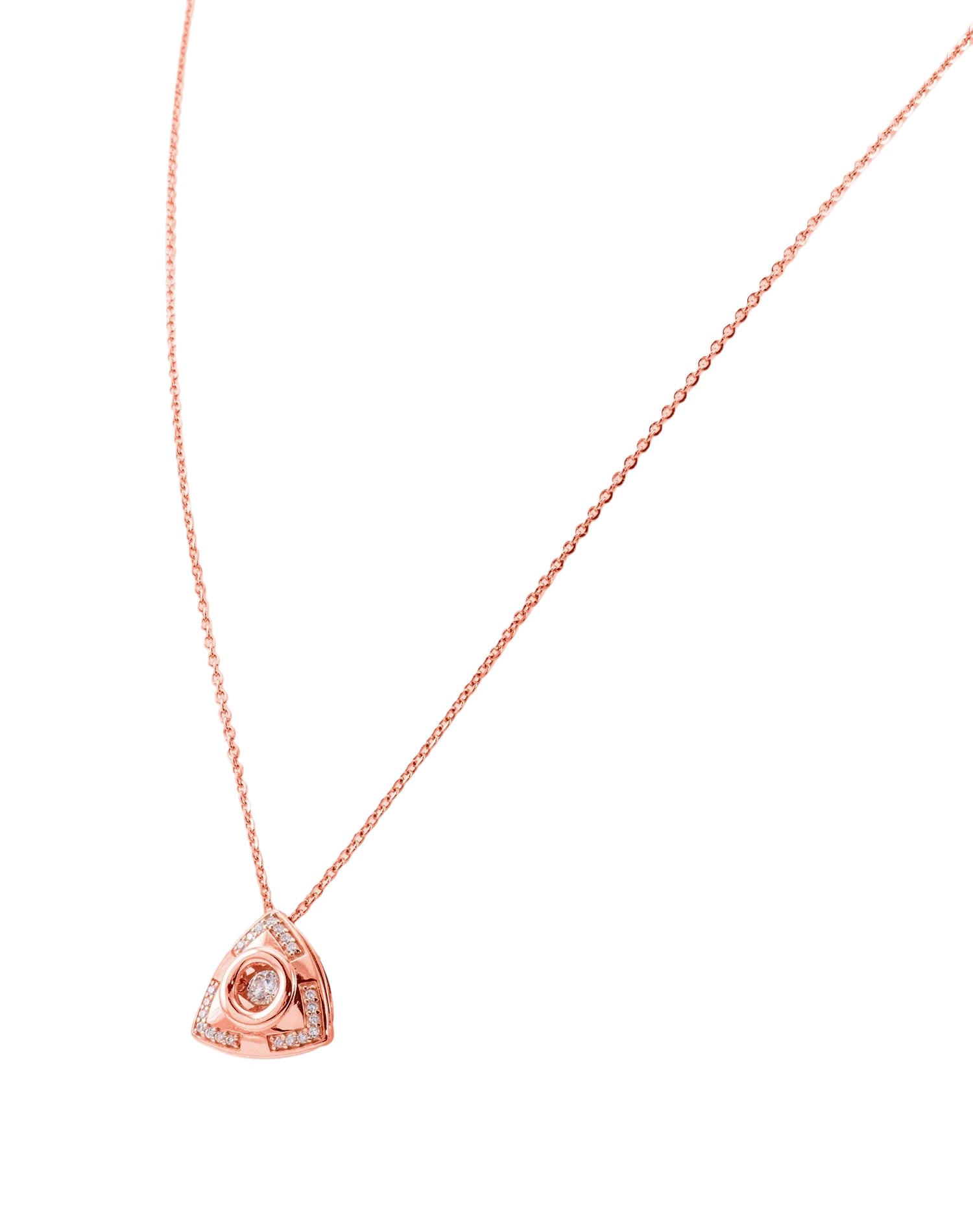 Rose Poise Dancing Diamond Pendant Chain