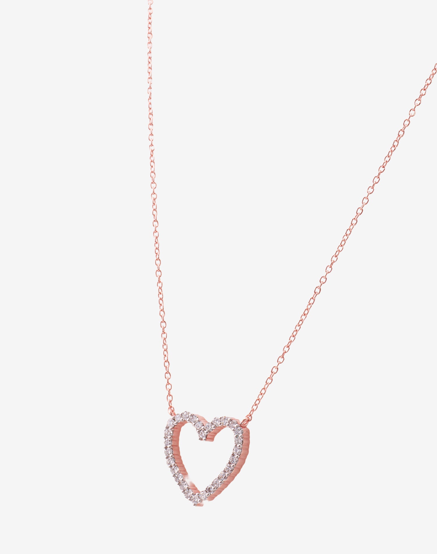 Rose Love Line Lab Grown Diamond Pendant Chain