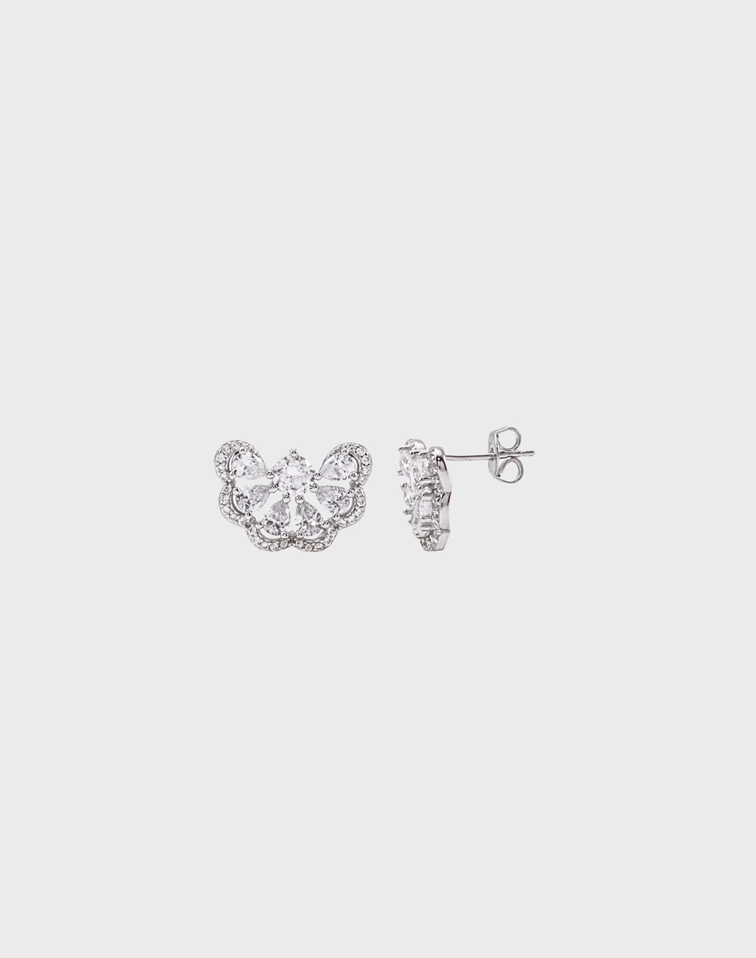 Silver Luminous Cluster Earring