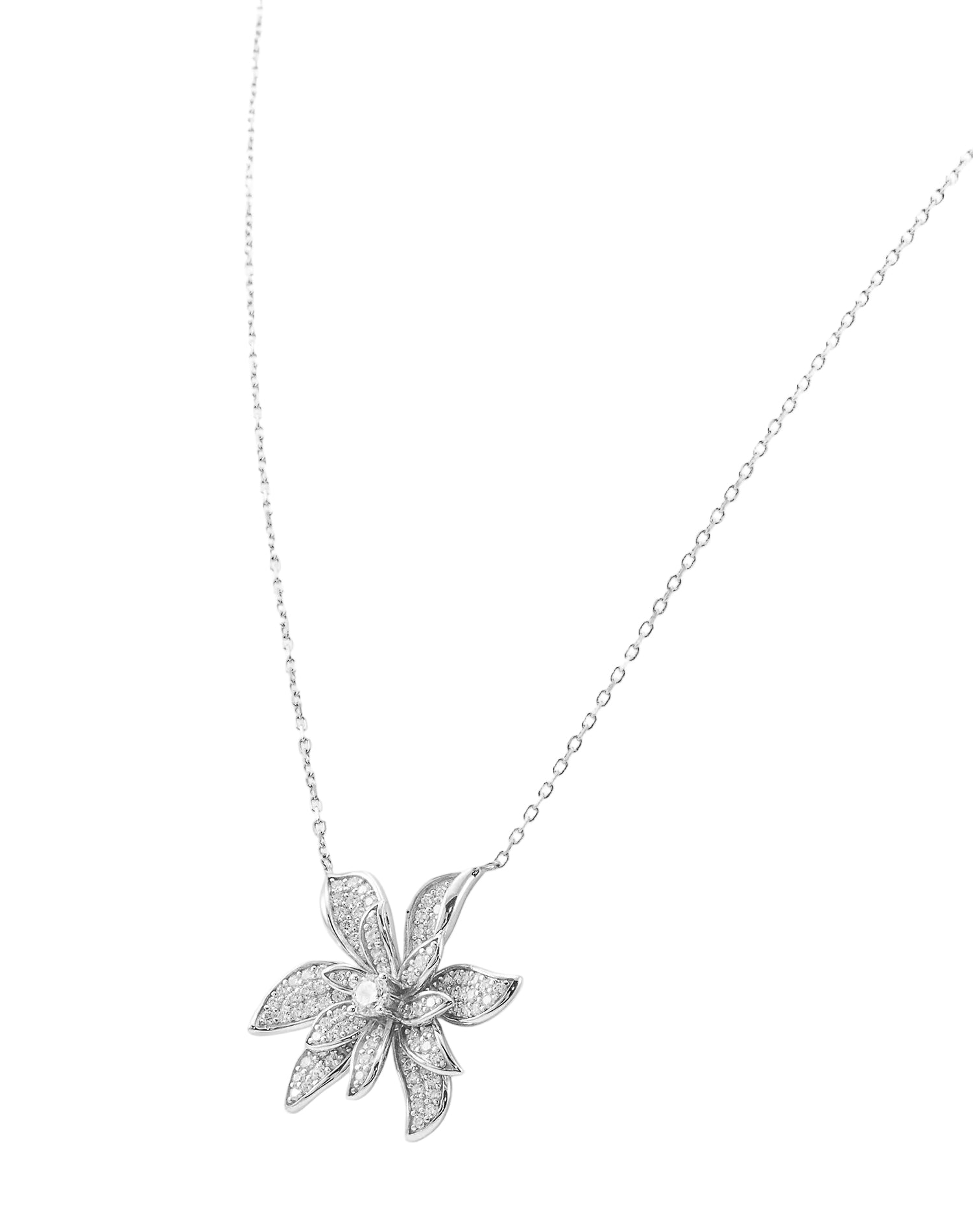 Silver Fleur Pendant Chain