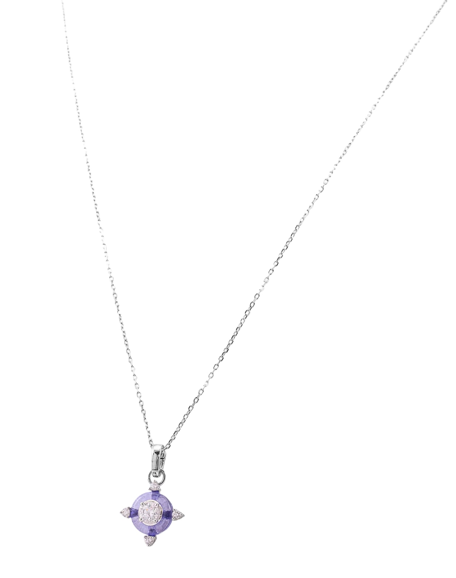Silver Violet Lumina Pendant Chain
