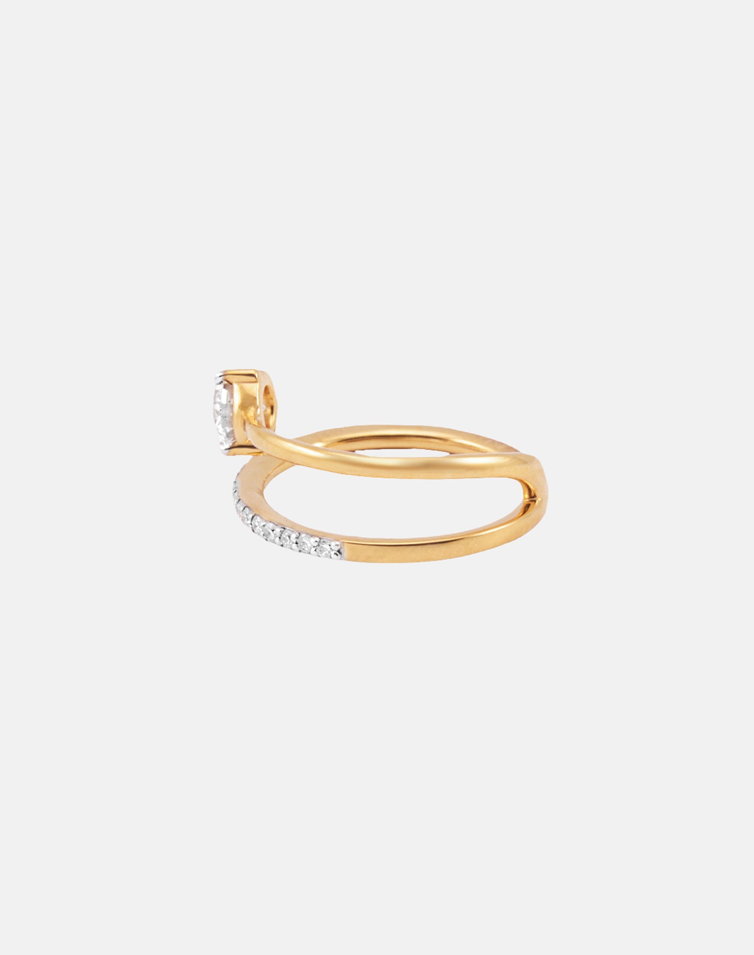 Gold Endless Us Solitaire Lab Grown Diamond Ring