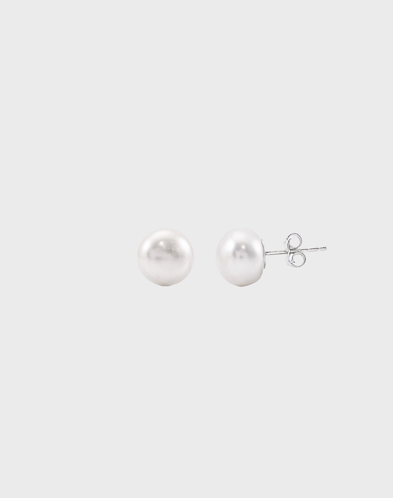 Silver Forever Pearl Stud Earrings