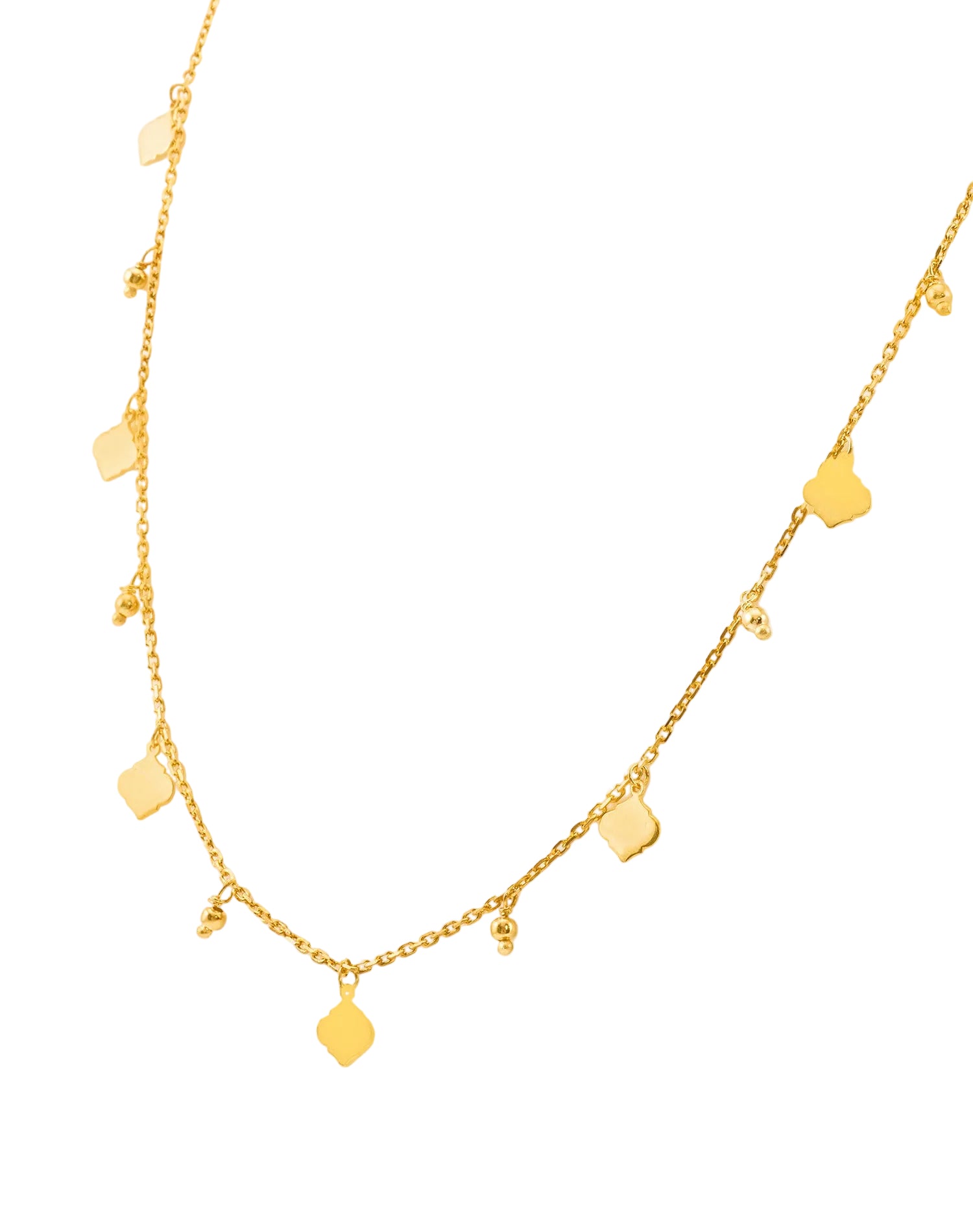 Gold Aura Charm Pendant Chain