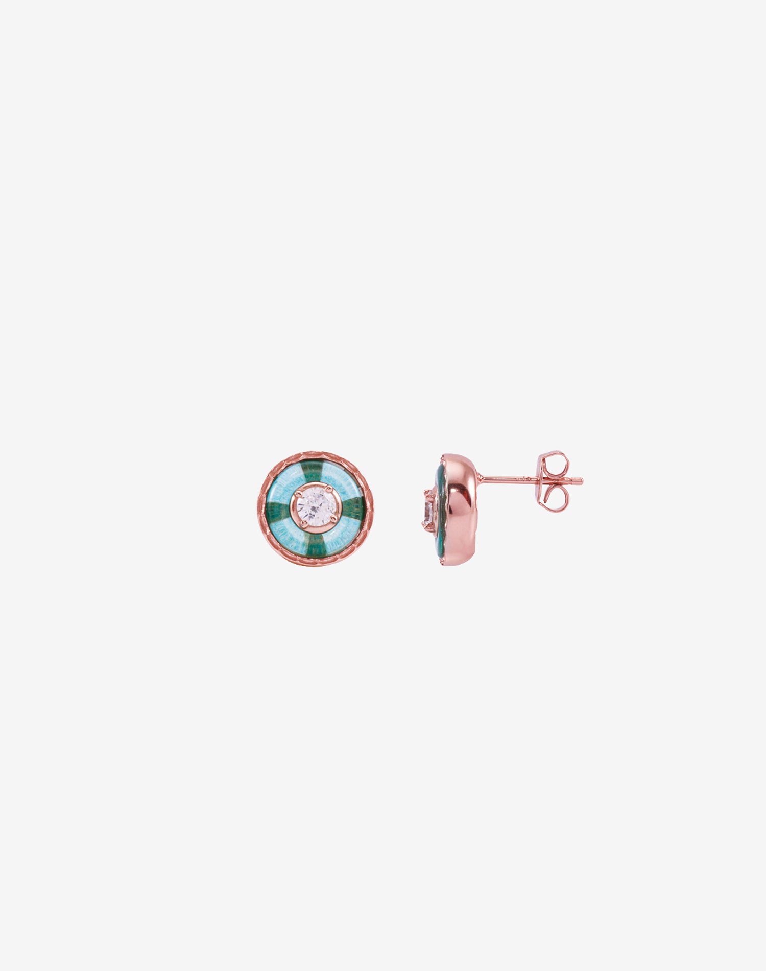 Rose Orbis Verde Earrings