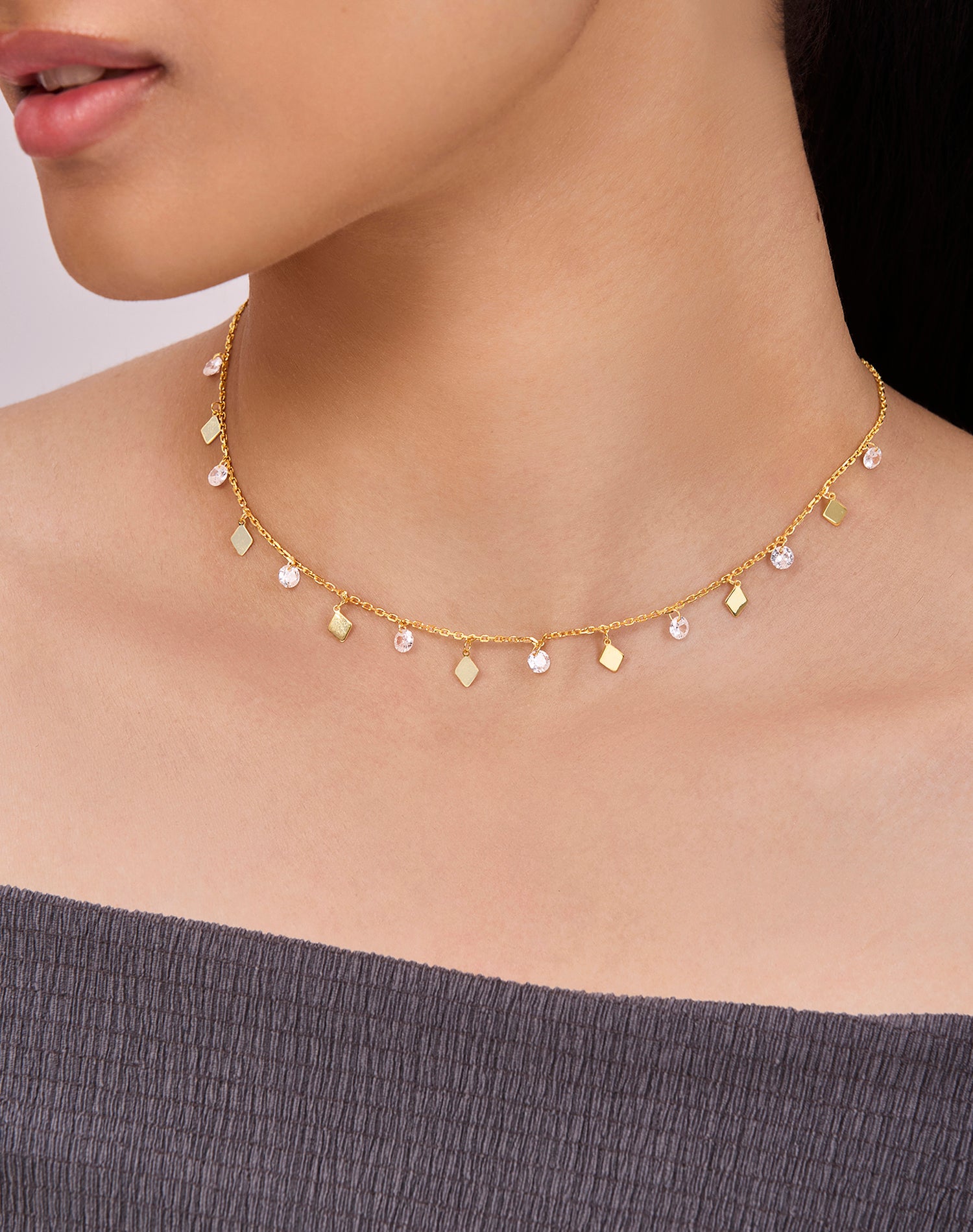 Gold Kite Charm Pendant chain