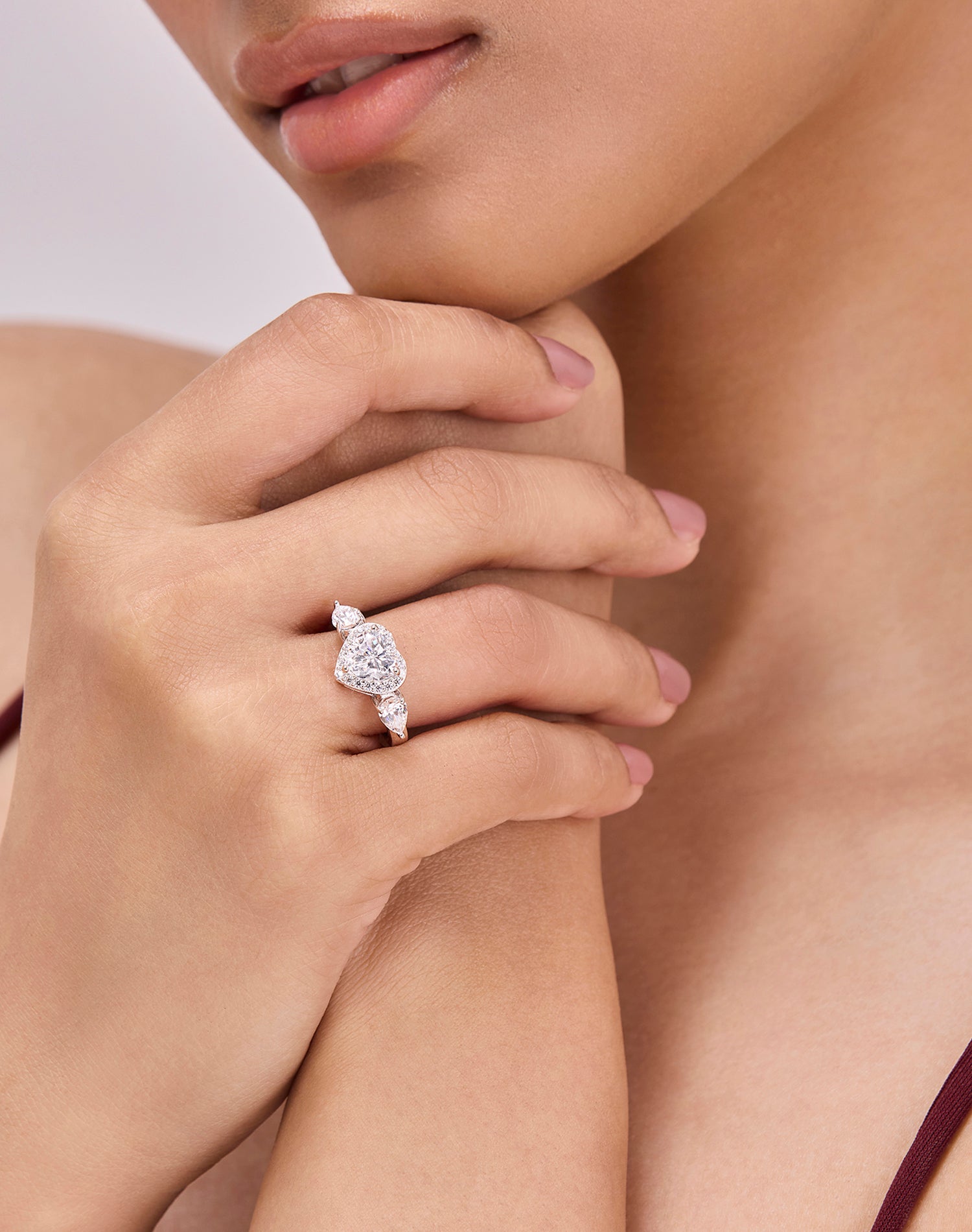 Silver Signature Heart Solitaire Ring