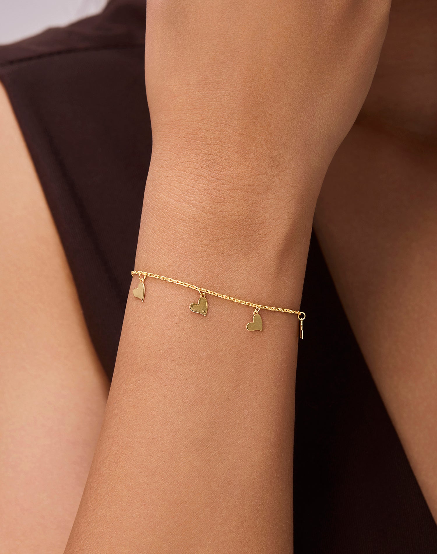 Gold Falling In Love Charm Bracelet