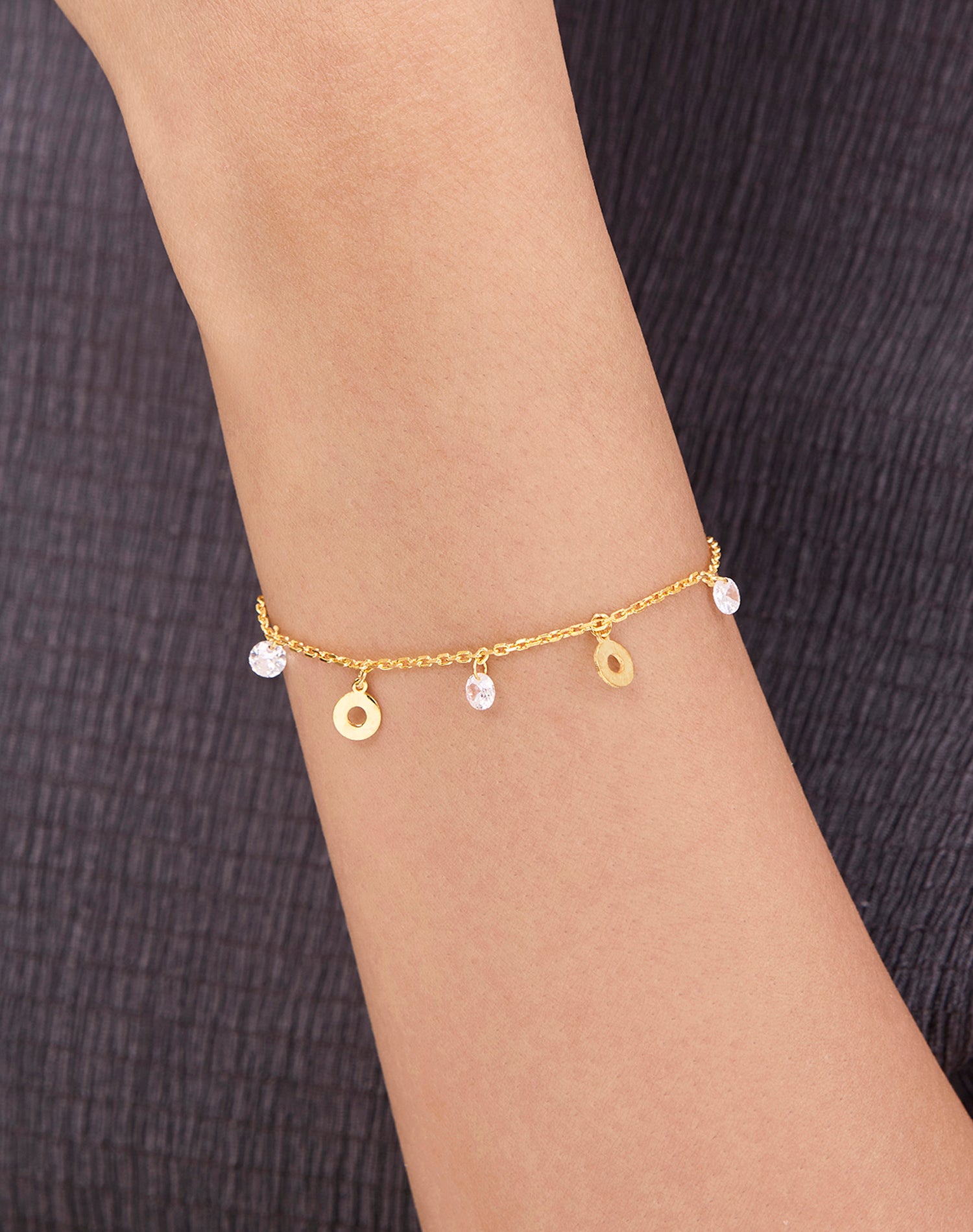 Gold Like a Donut Charm Bracelet