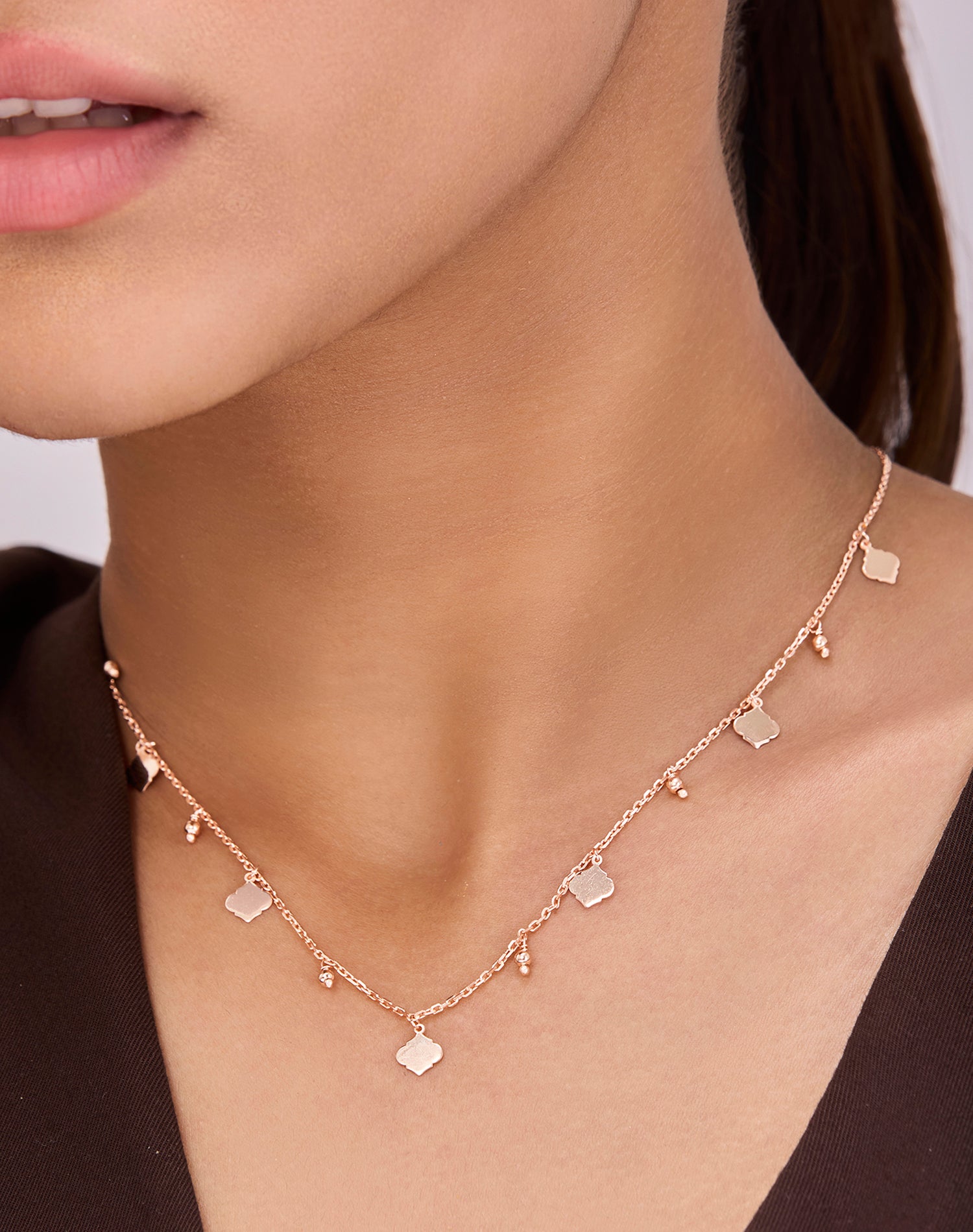 Rose Aura Charm Pendant Chain