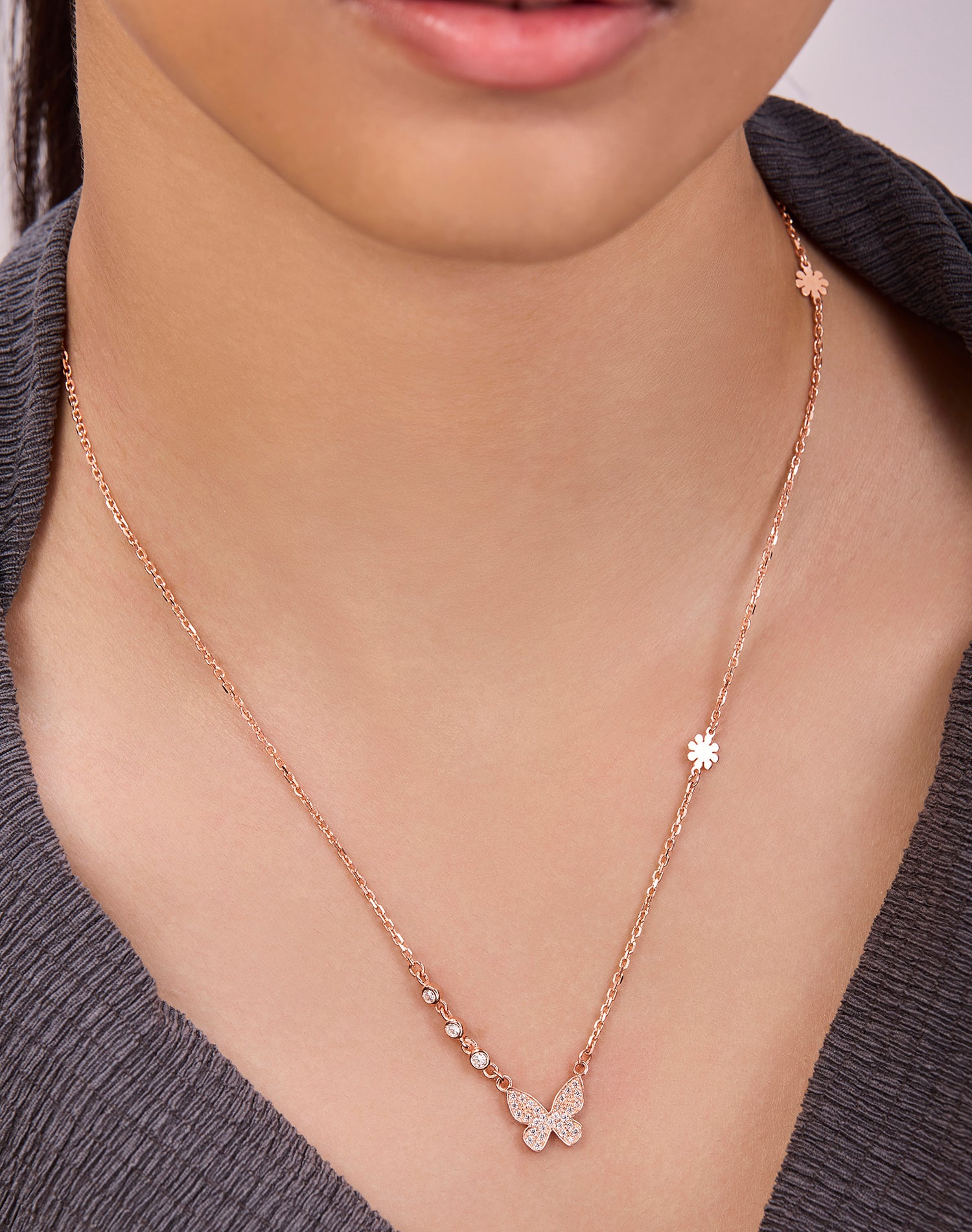 Rose Dream Wing Pendant Chain