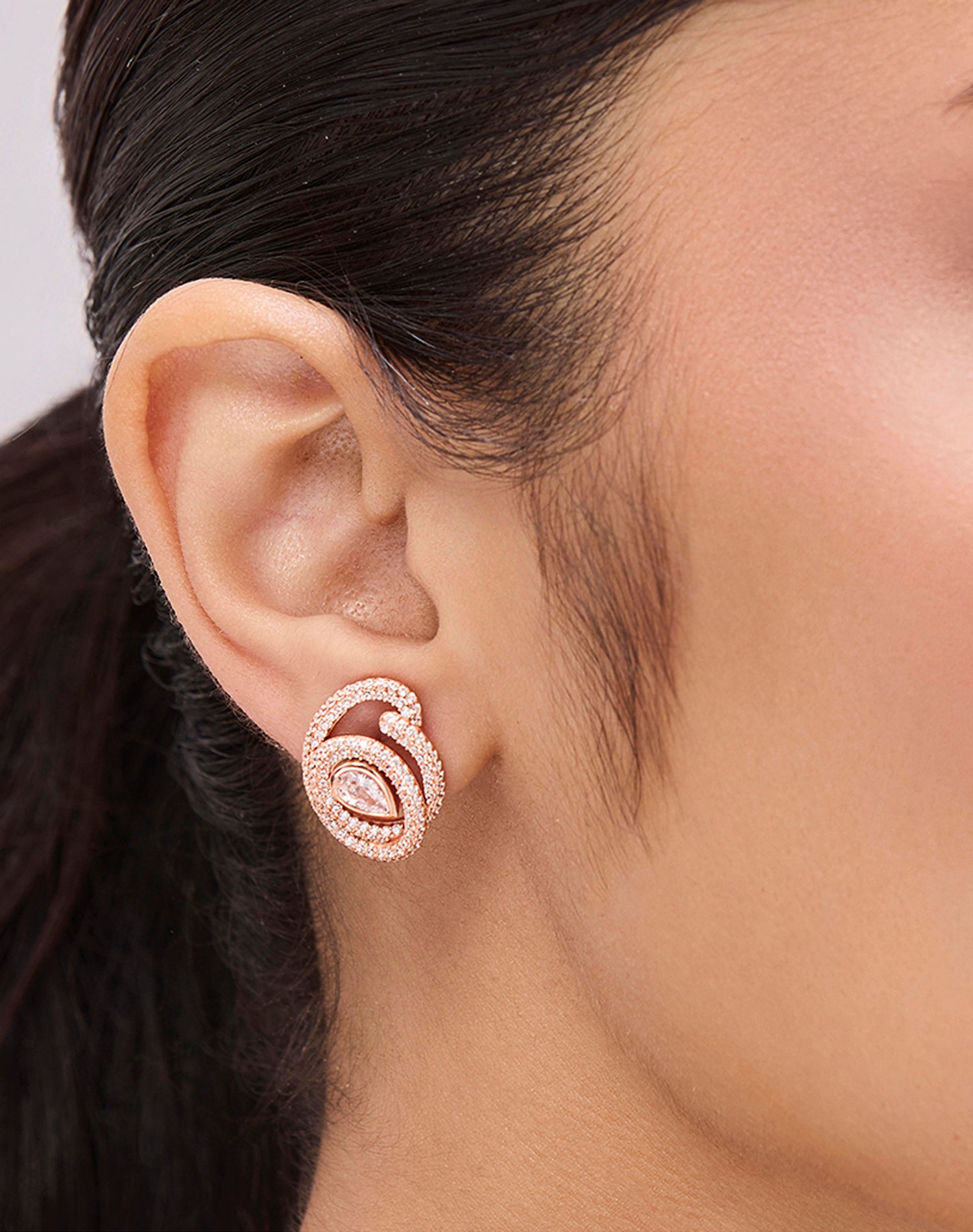 Rose Majestic Pear Earrings
