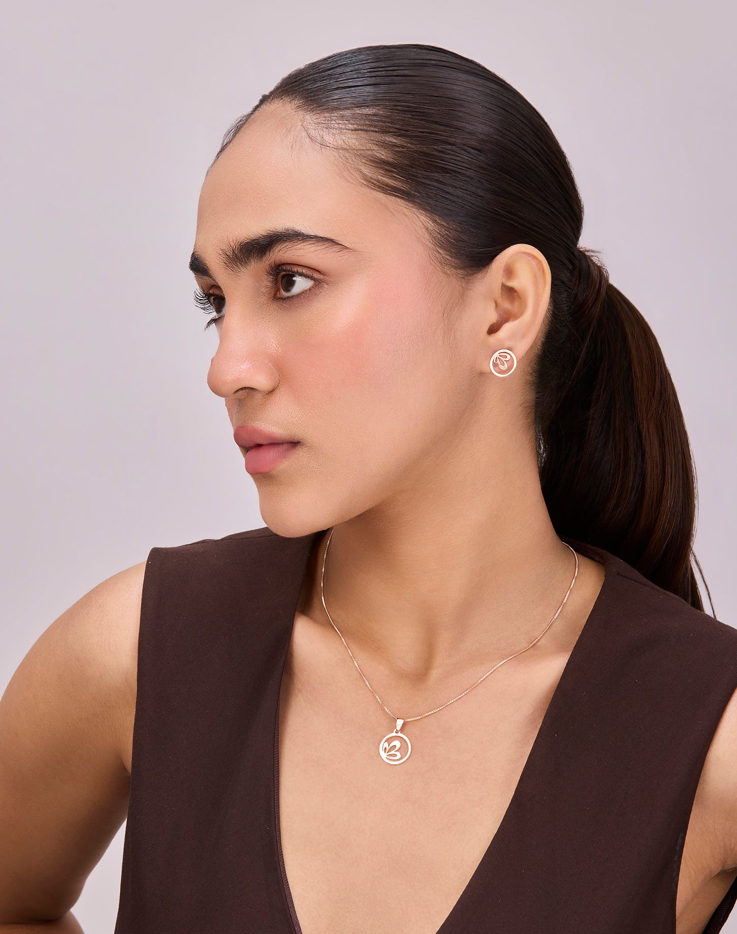 Rose Petal whisper Pendant Set
