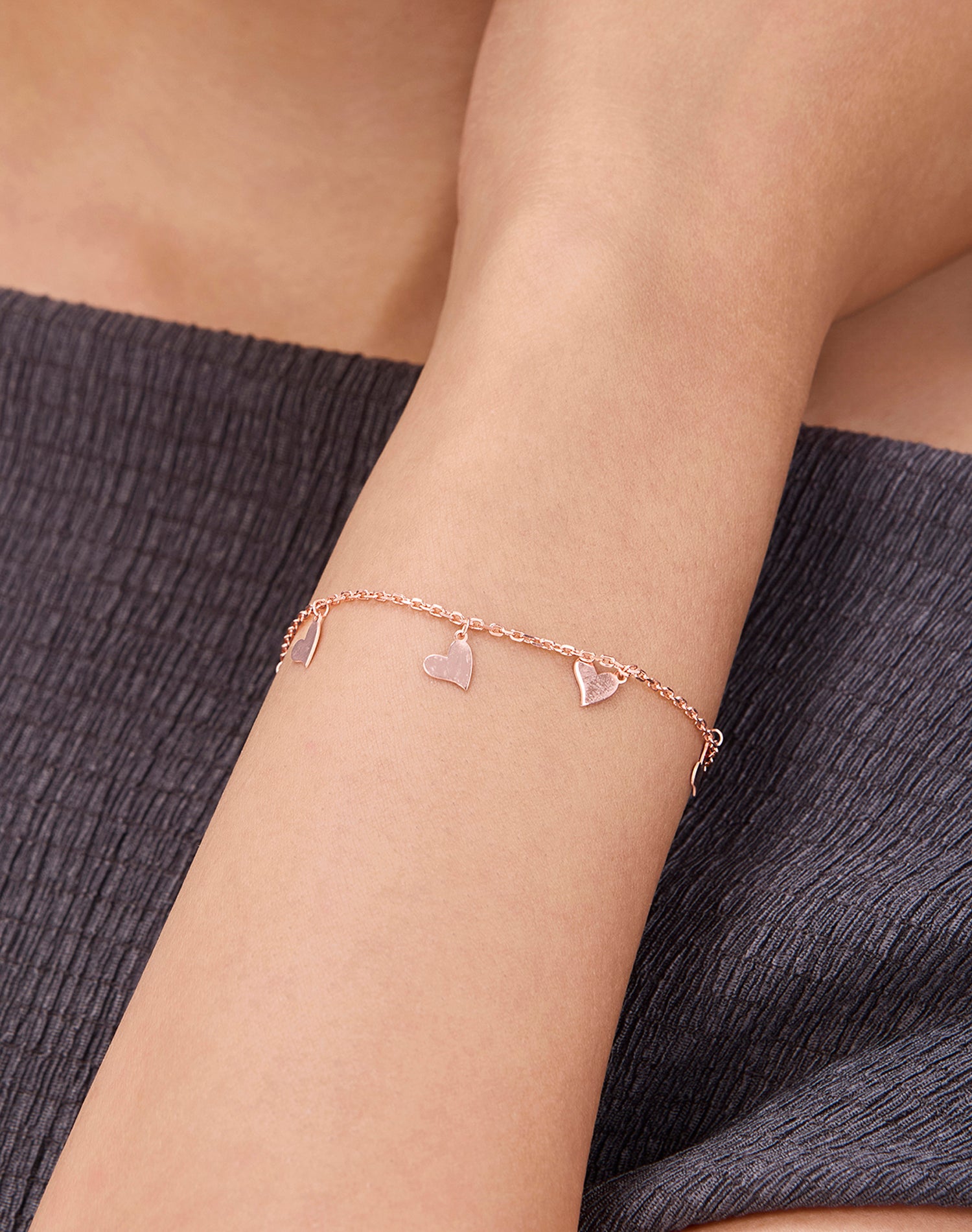 Rose Falling In Love Charm Bracelet