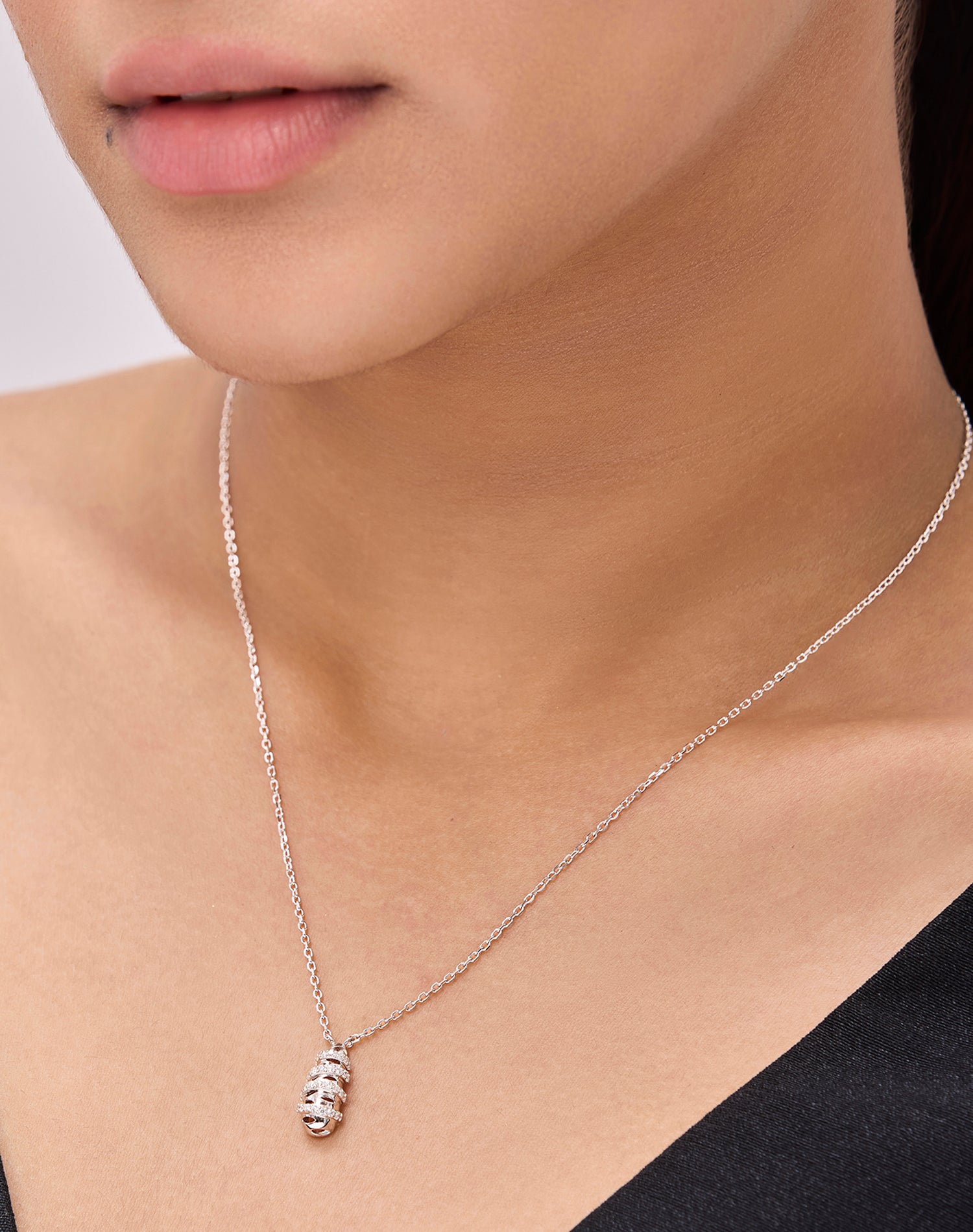 Silver Droplet Pendant Chain