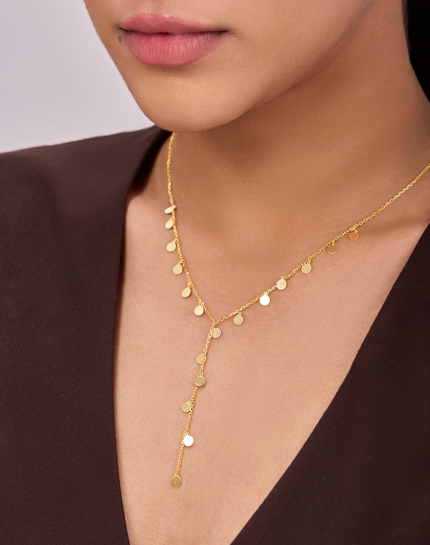 Gold Cute in Circles Charm Pendant Chain