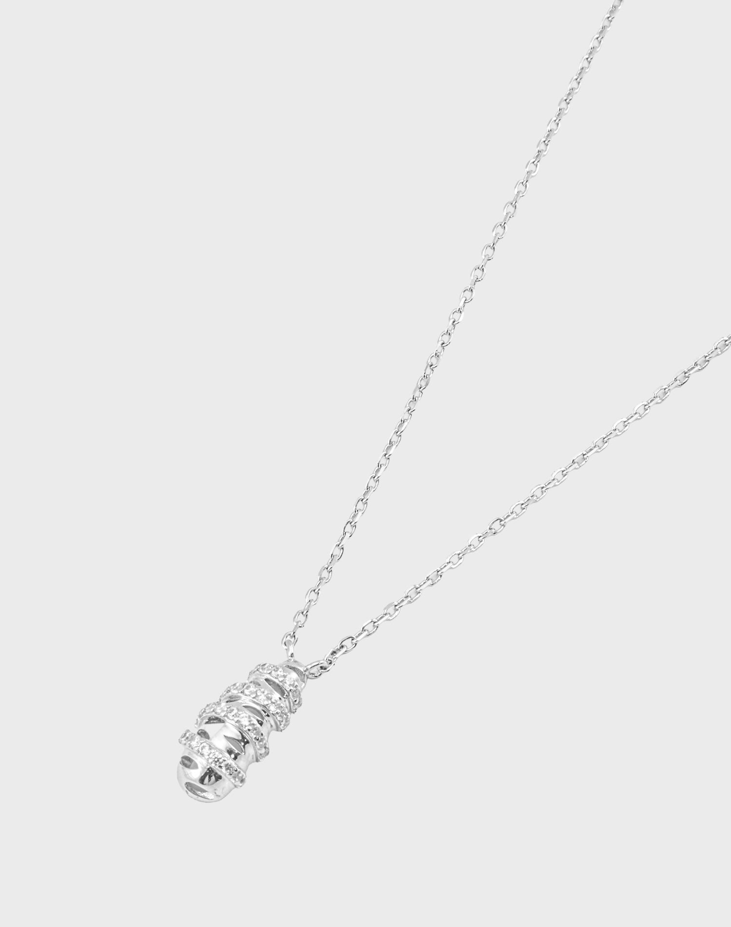 Silver Droplet Pendant Chain