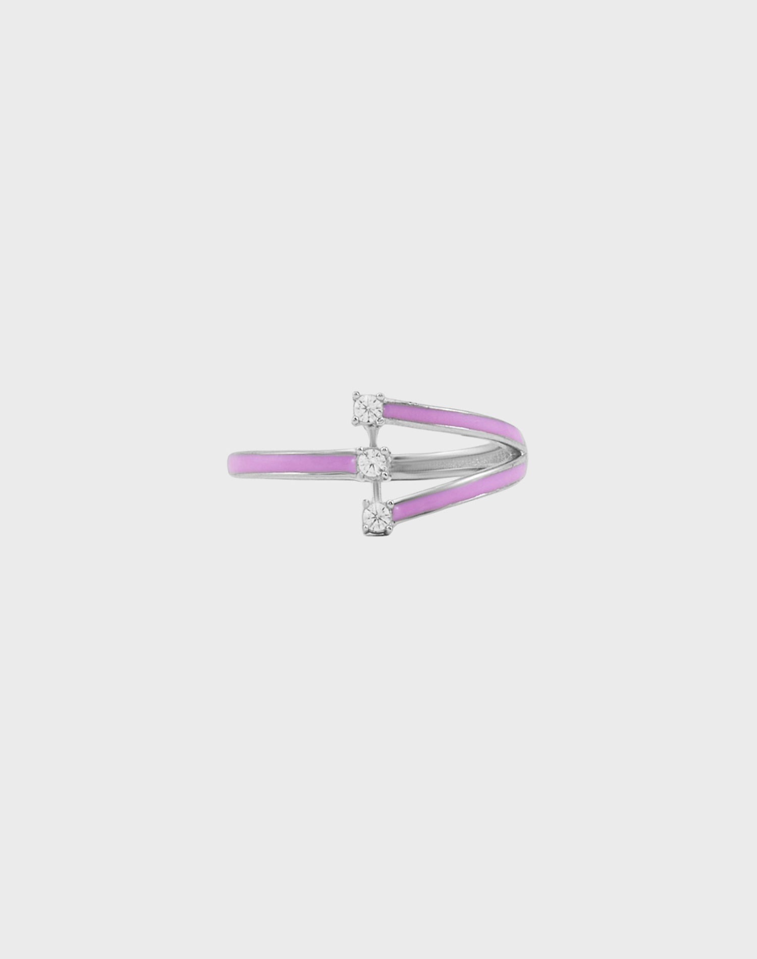Silver Triple Treat Enamel Ring