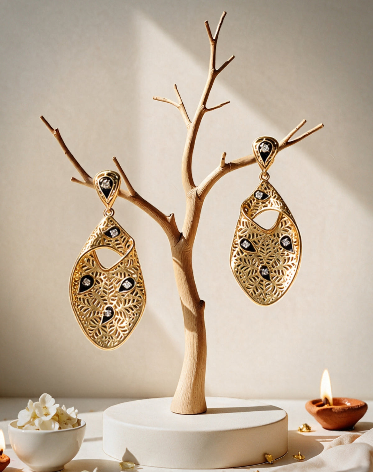 Midnight Noir Statement Earrings