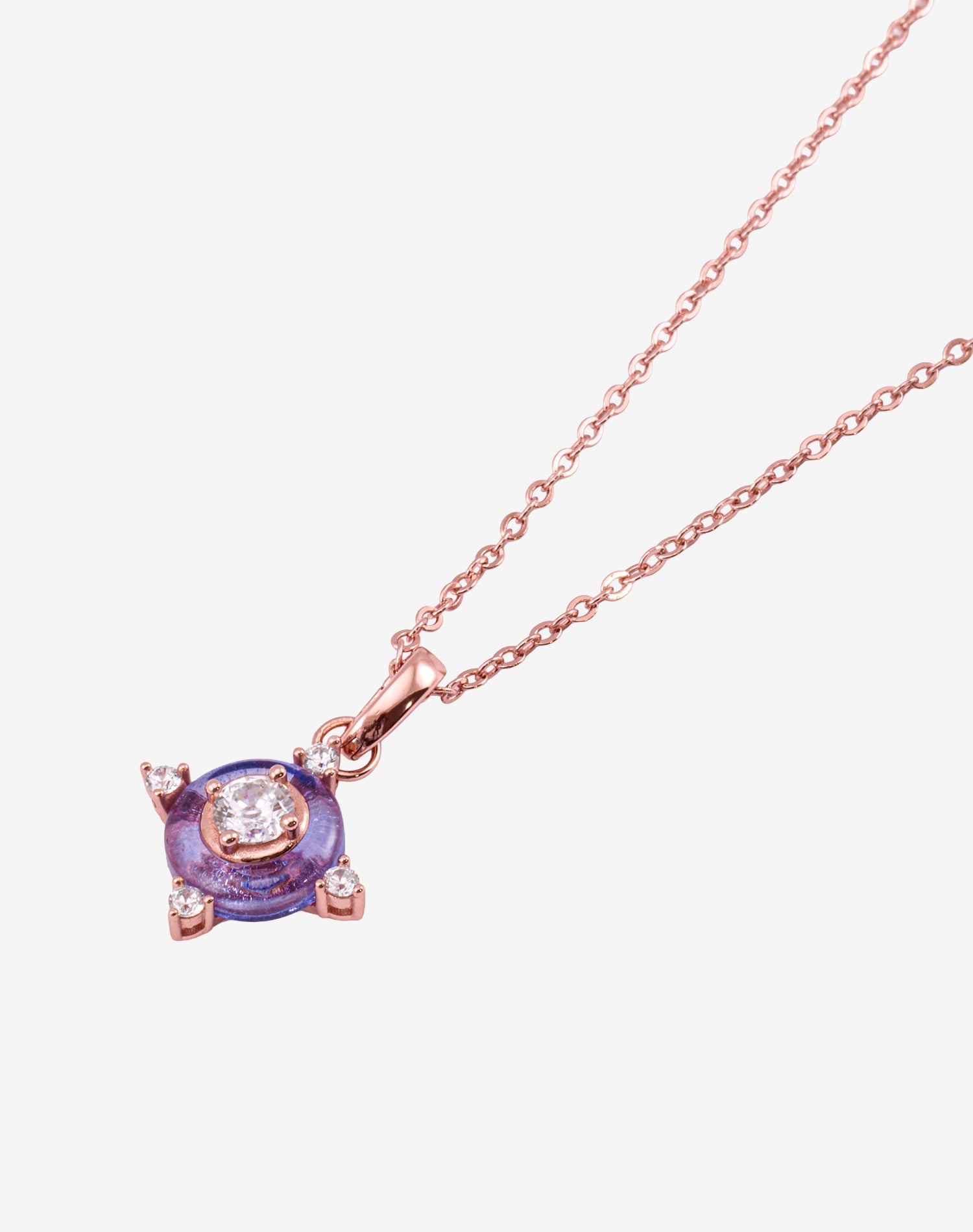 Rose Violet Lumina Pendant Chain
