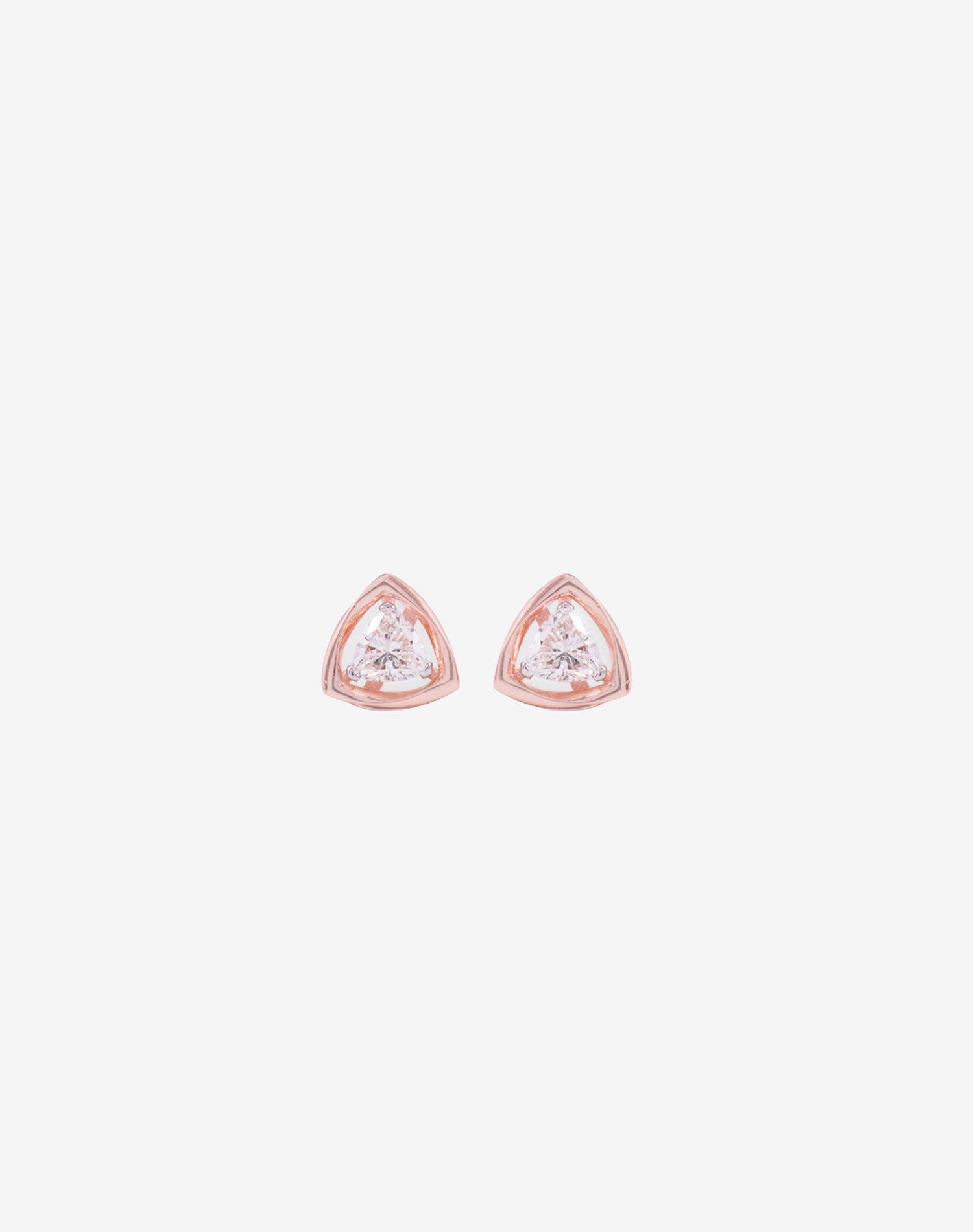 Rose Prismatic Lab Grown Diamond Stud Earrings