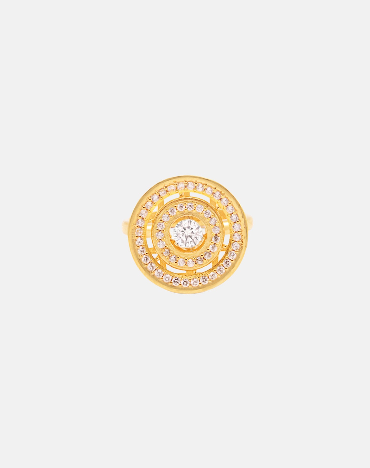 Gold Circular Dancing Diamond Ring