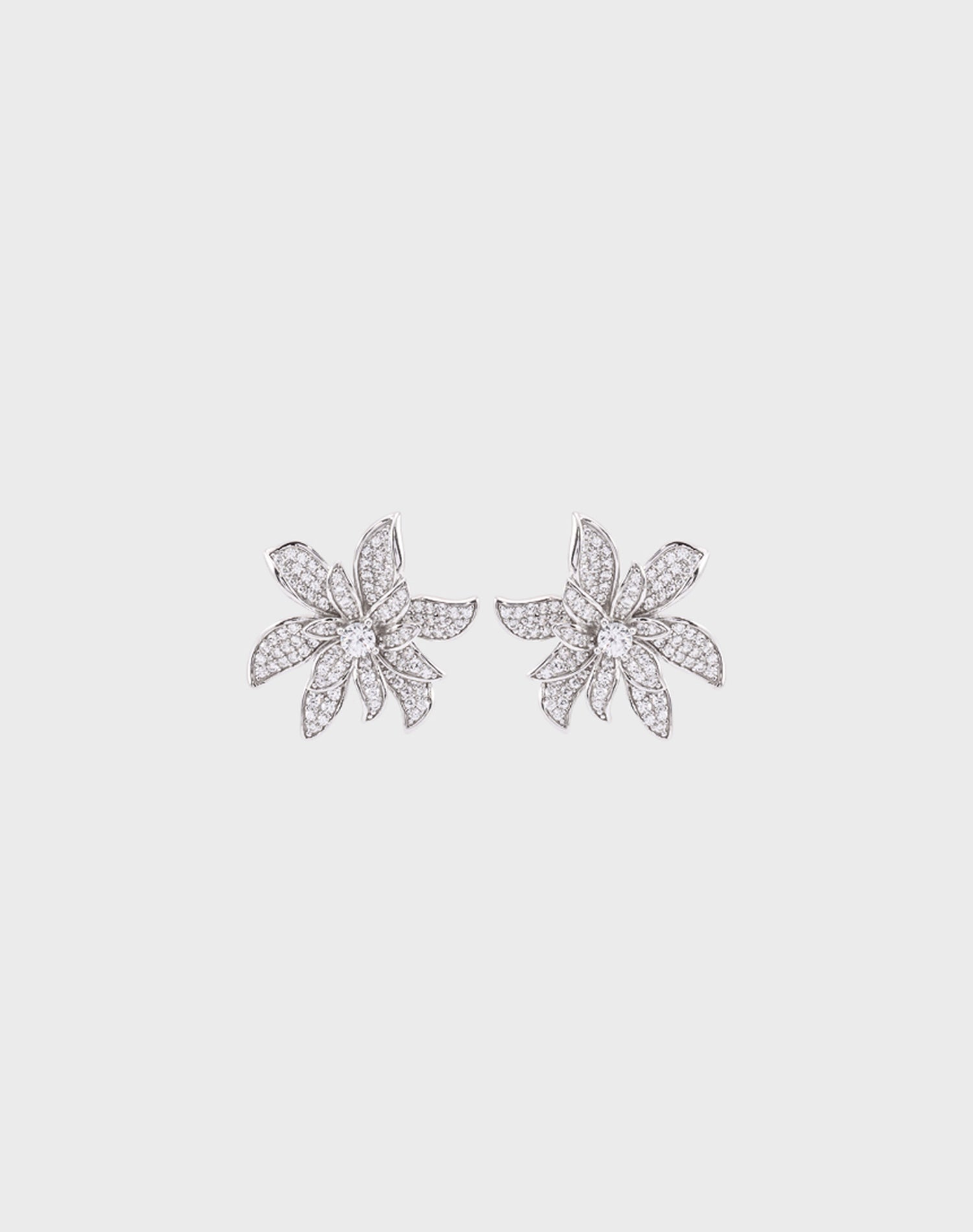 Silver Fleur Earrings