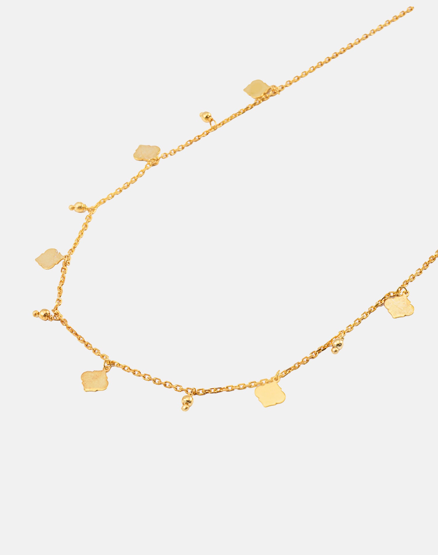 Gold Aura Charm Pendant Chain