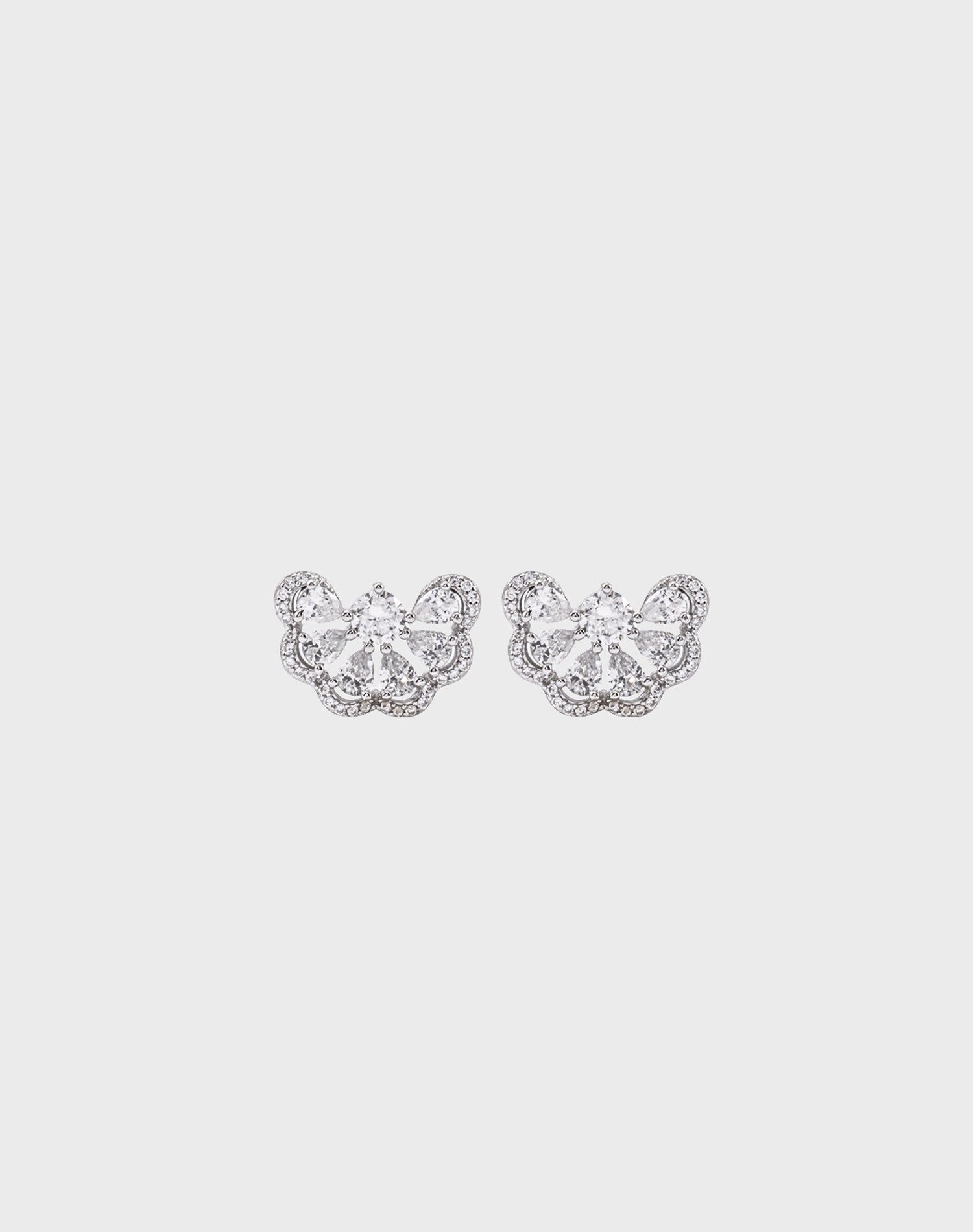 Silver Luminous Cluster Earring