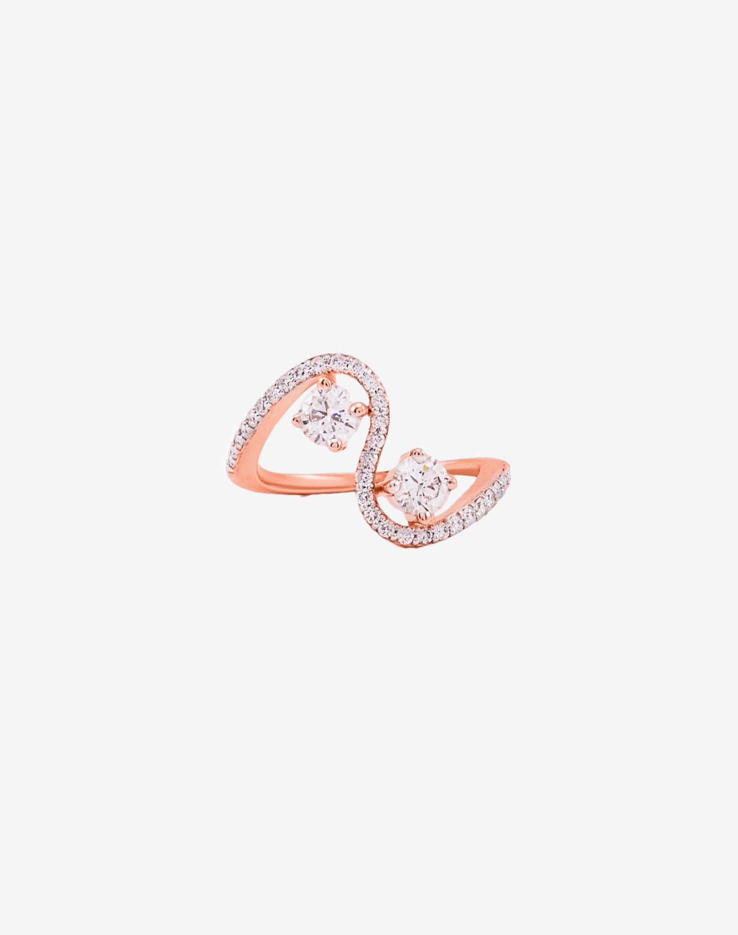Rose You and I Solitaire Lab Grown Diamond Ring