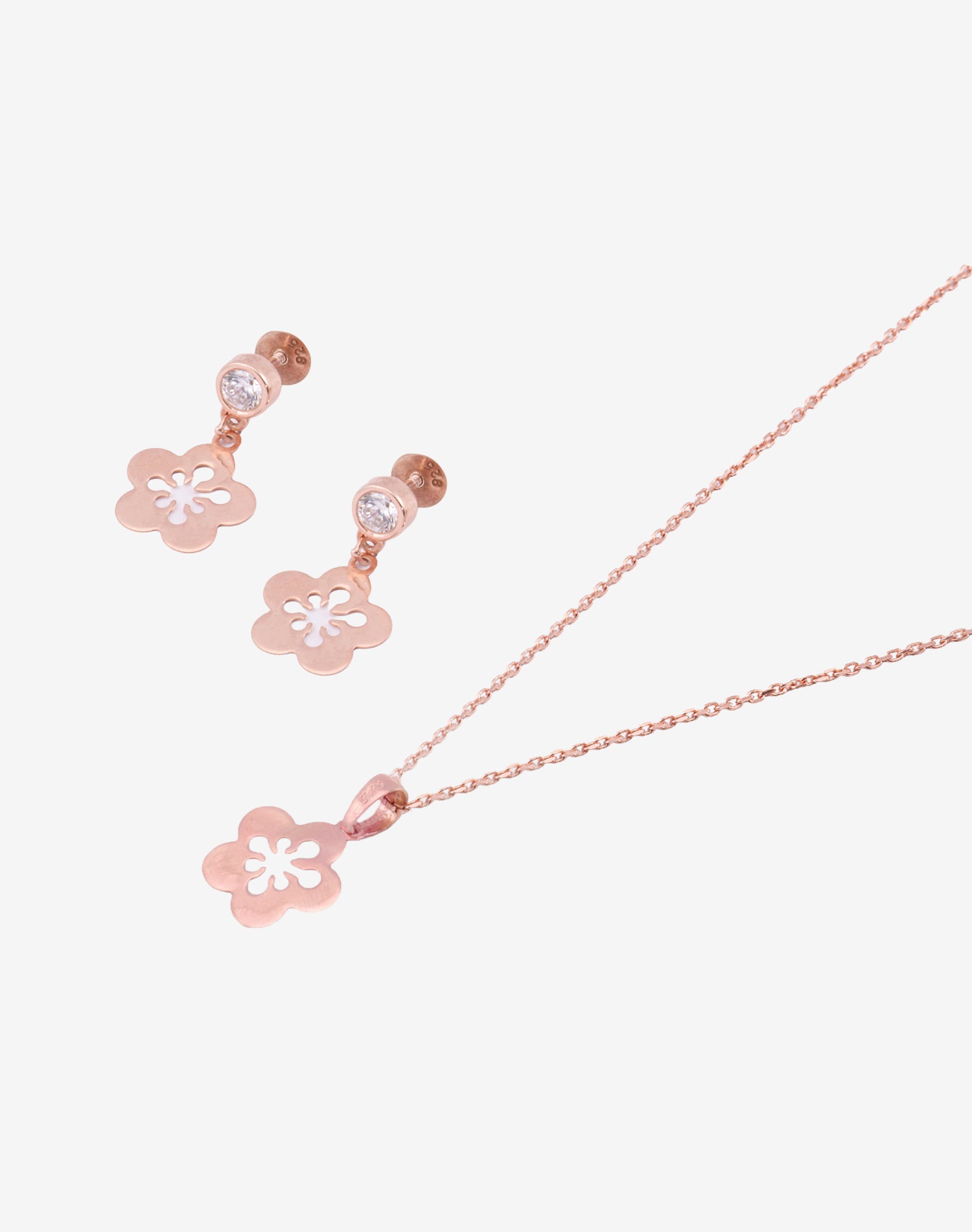 Rose Fresh as Flora Pendant Set