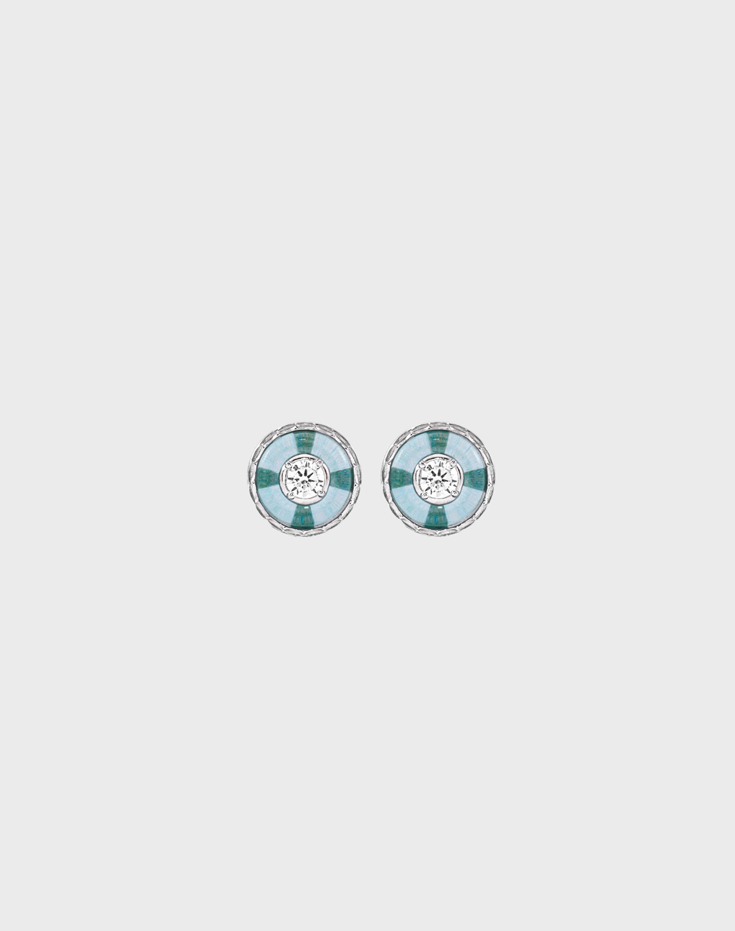 Silver Orbis Verde Earrings