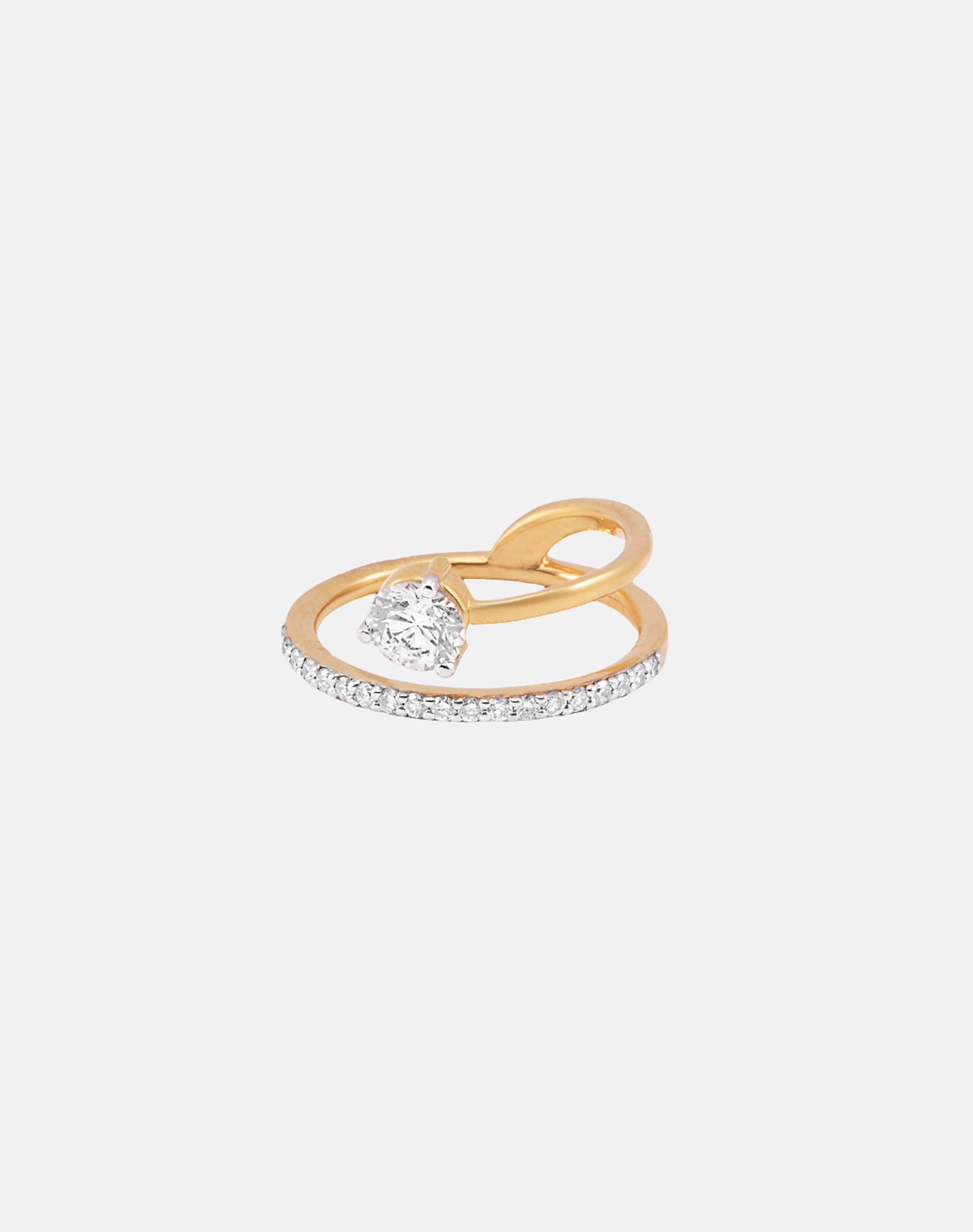 Gold Endless Us Solitaire Lab Grown Diamond Ring