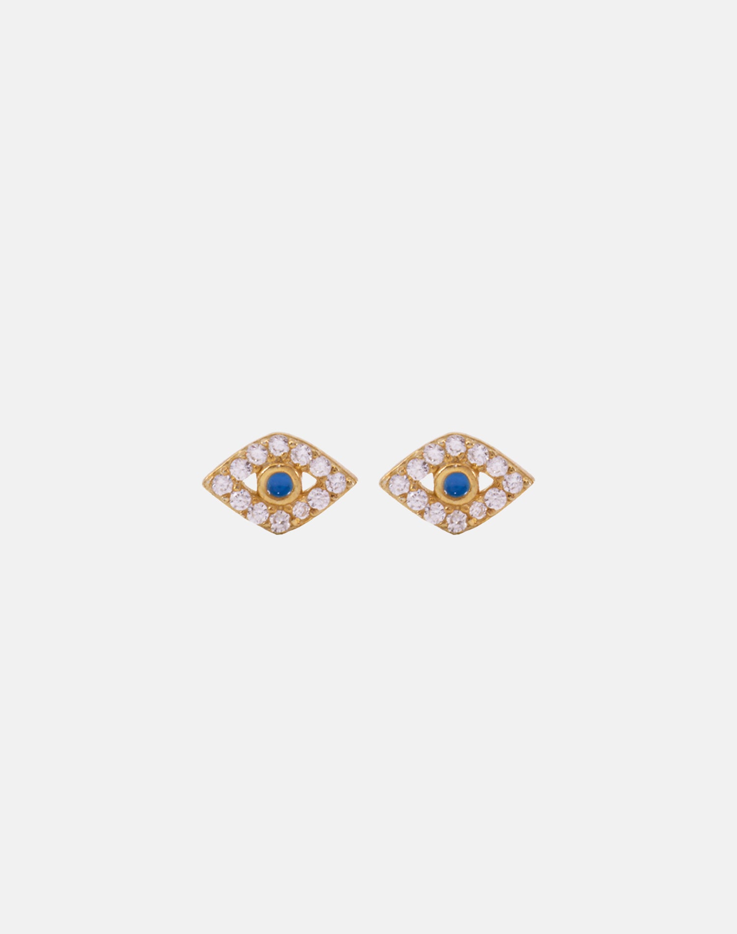 Gold Evil Eye Stud Earrings