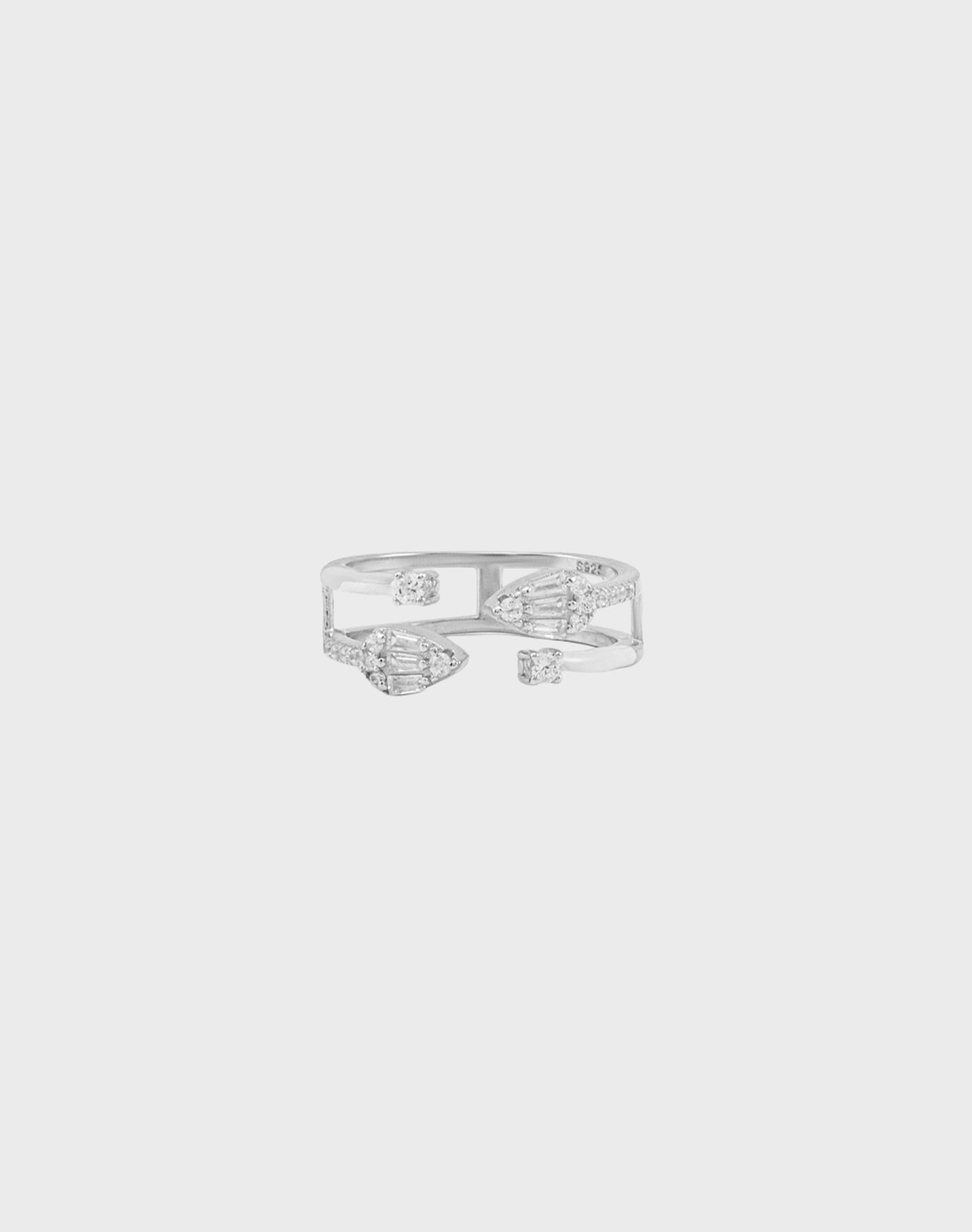 Silver Wink Wink Enamel Ring