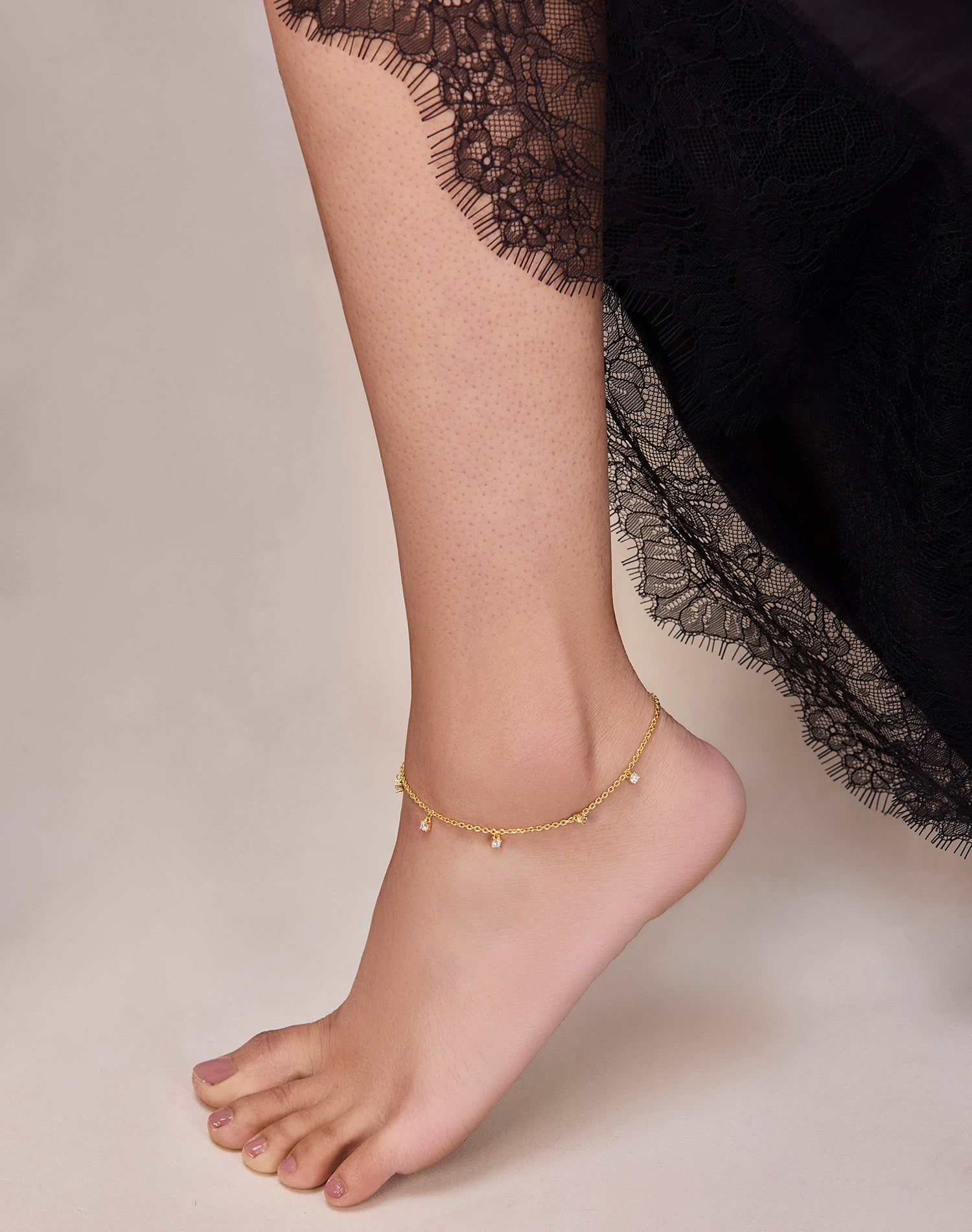 Gold Classic Shine Anklet