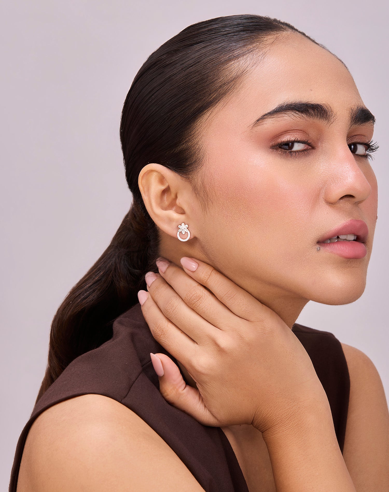 Silver Bloom Stud Earrings