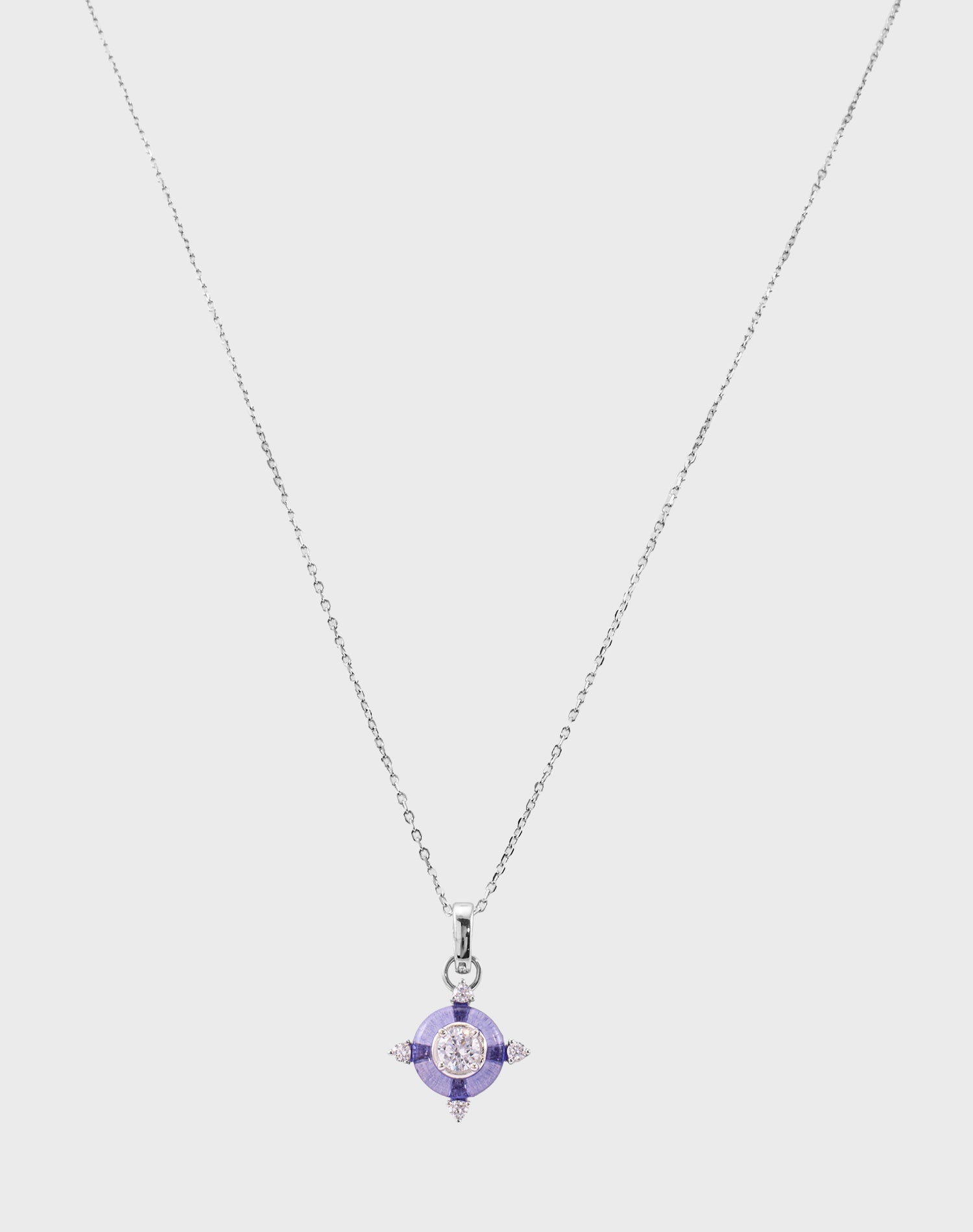 Silver Violet Lumina Pendant Chain